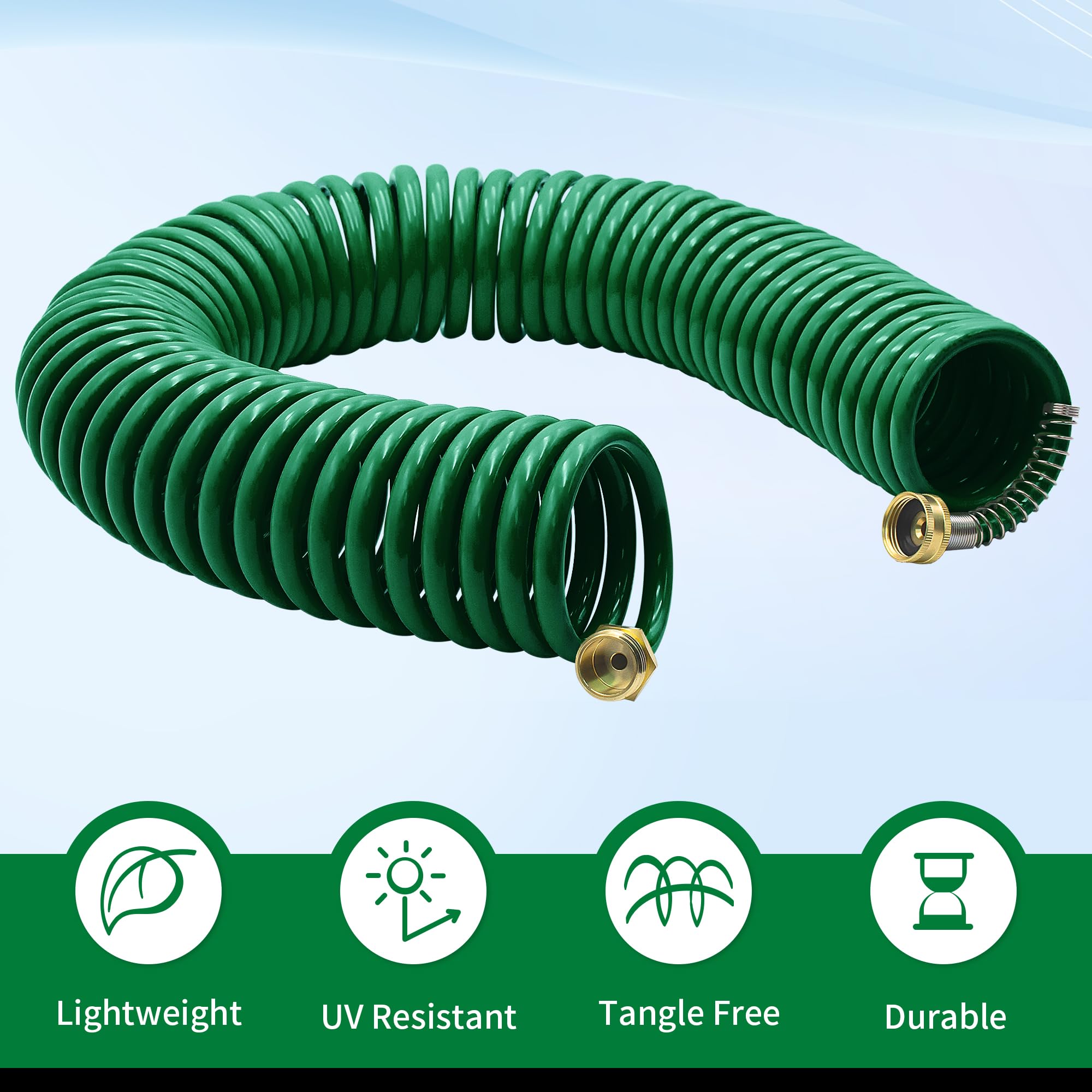 AUTOMAN coil hose coiled for easy storage
