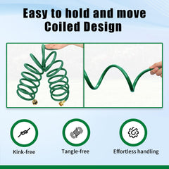 AUTOMAN EVA coil garden hose coiled for storage