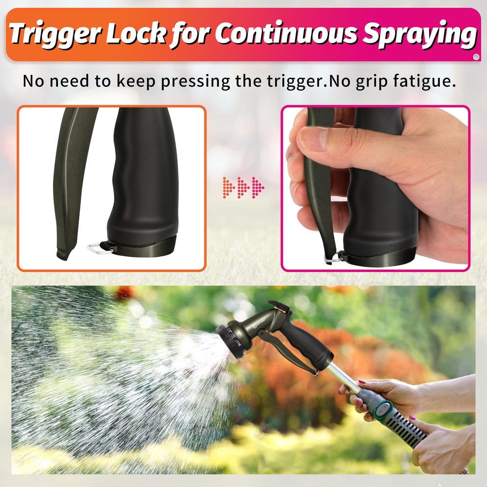 AUTOMAN Garden Hose Nozzle close-up of handle and locking mechanism