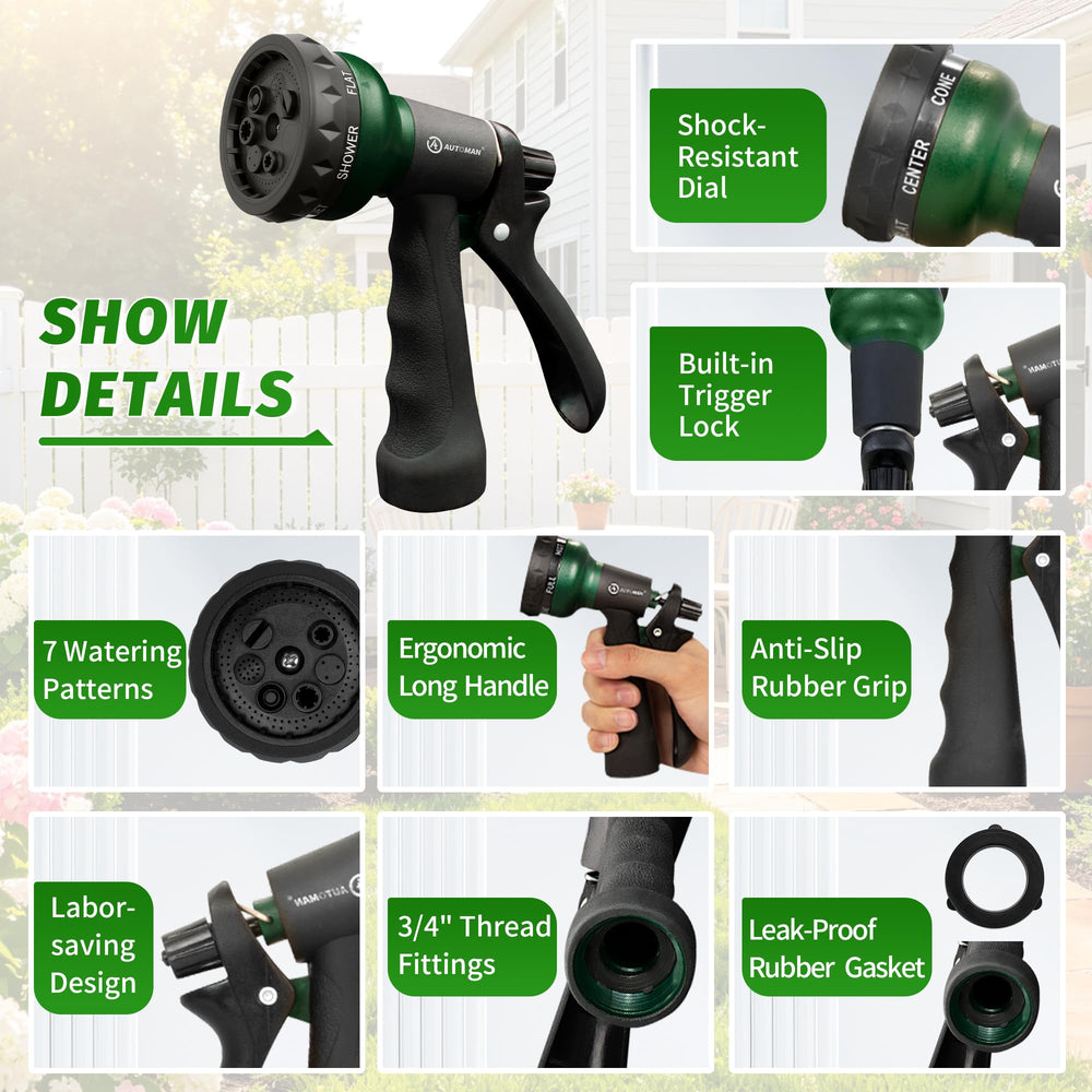 AUTOMAN Garden Hose Nozzle ergonomic grip close-up