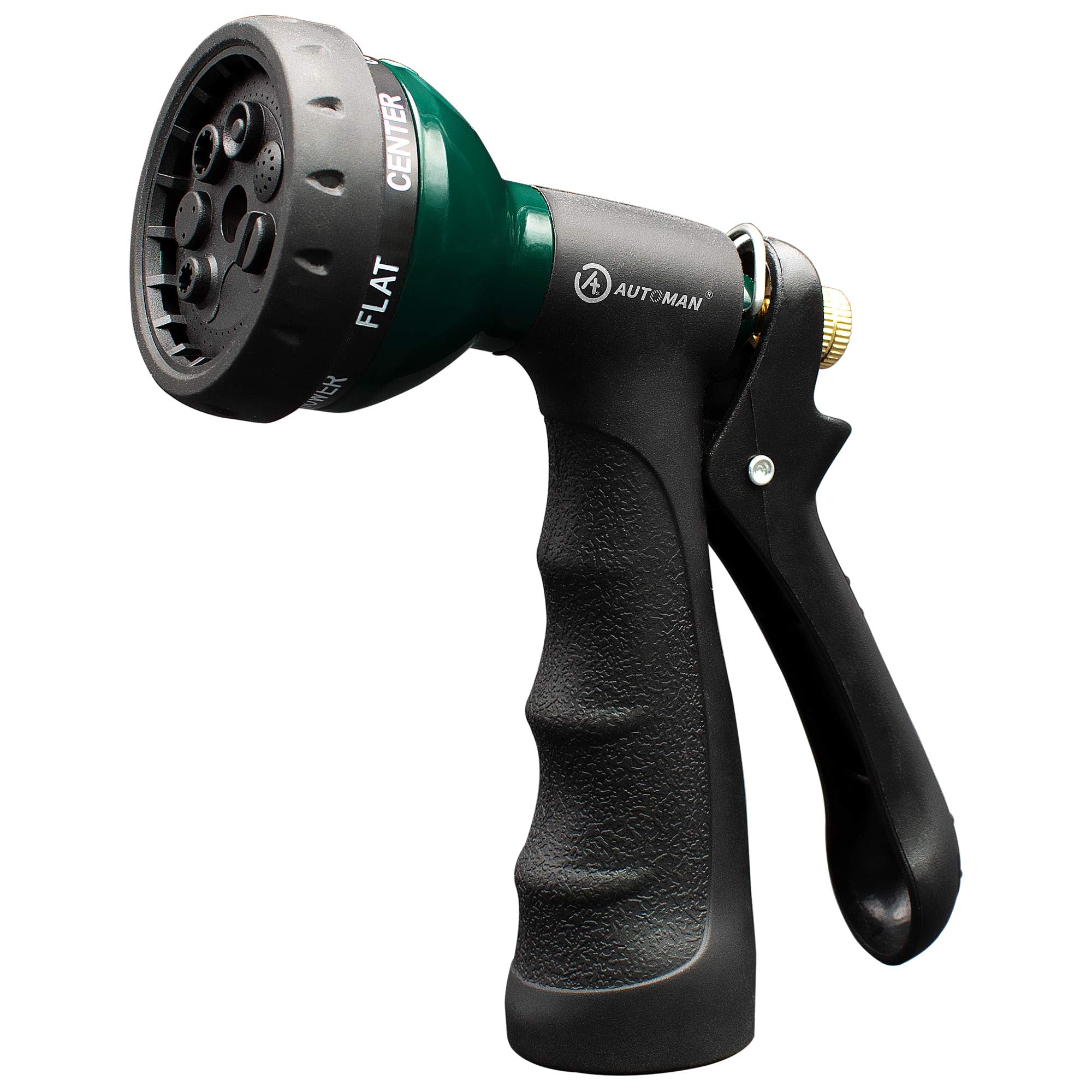 AUTOMAN Garden Hose Nozzle front view with adjustable dial