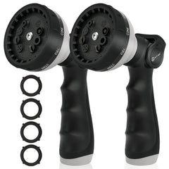 AUTOMAN Garden Hose Nozzle front view with adjustable spray patterns