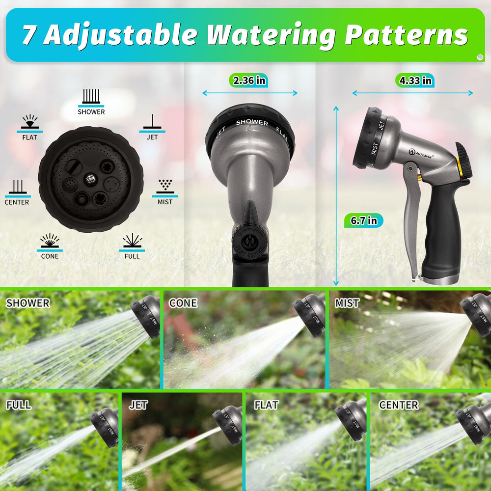 AUTOMAN Garden Hose Nozzle in use watering plants