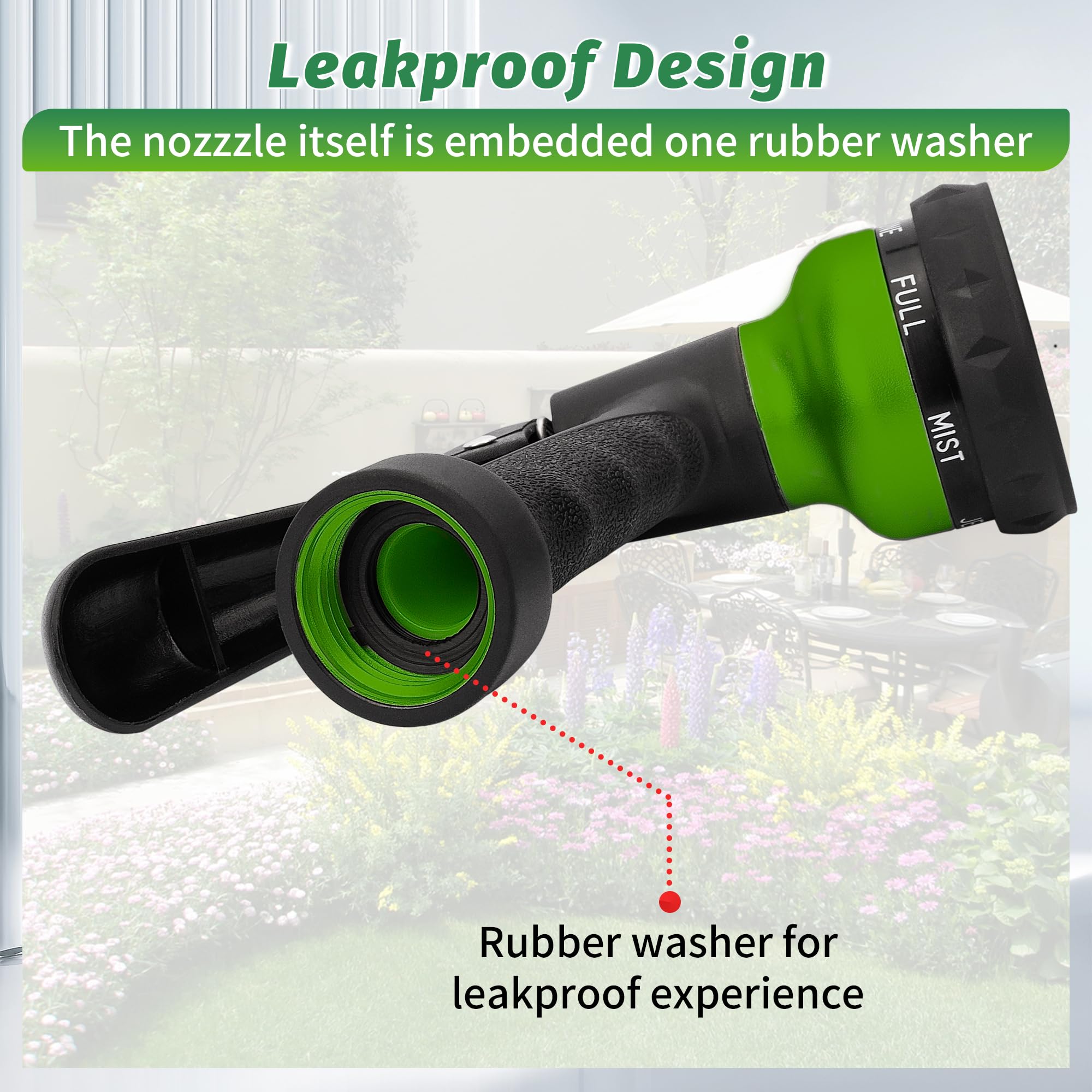 AUTOMAN Garden Hose Nozzle in use watering plants