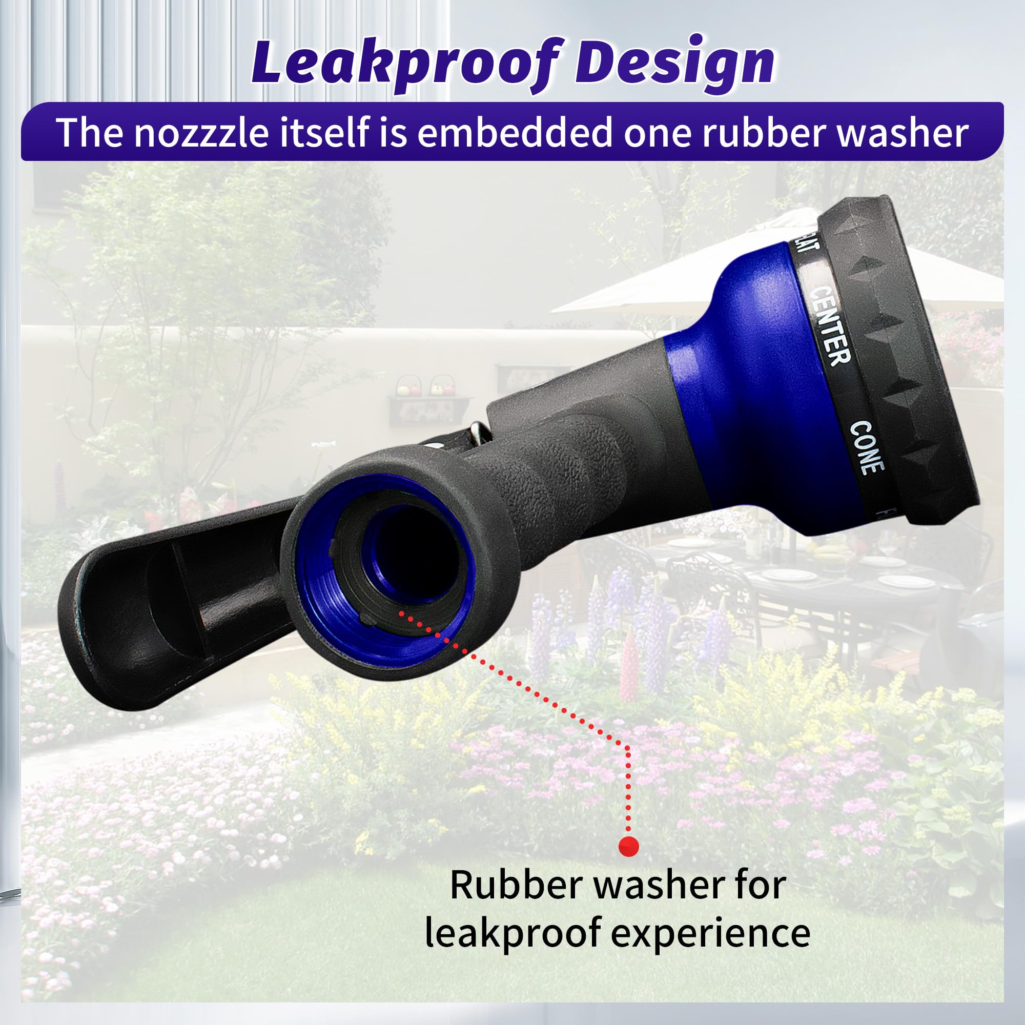 AUTOMAN Garden Hose Nozzle in use watering plants