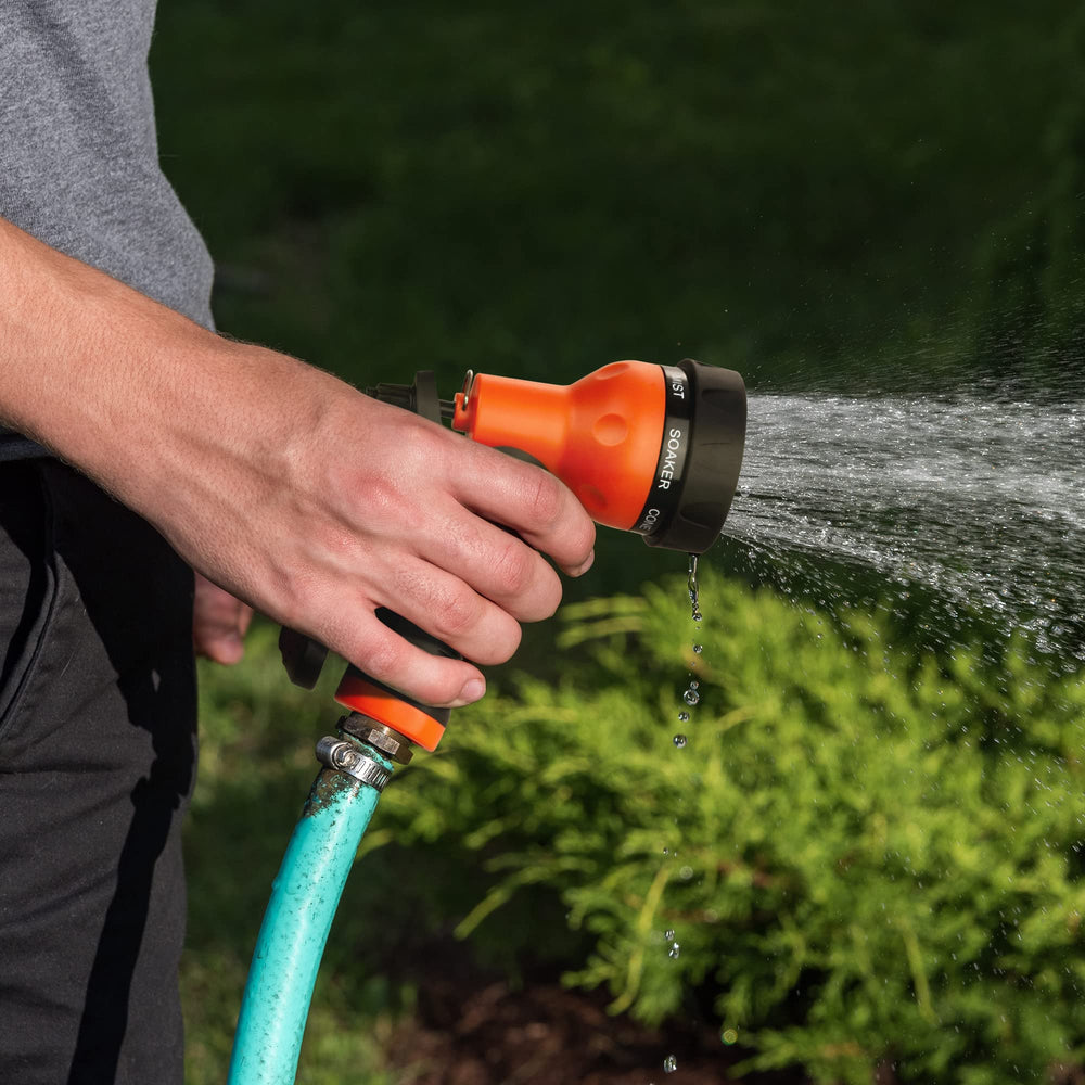 AUTOMAN Garden Hose Nozzle in use watering plants