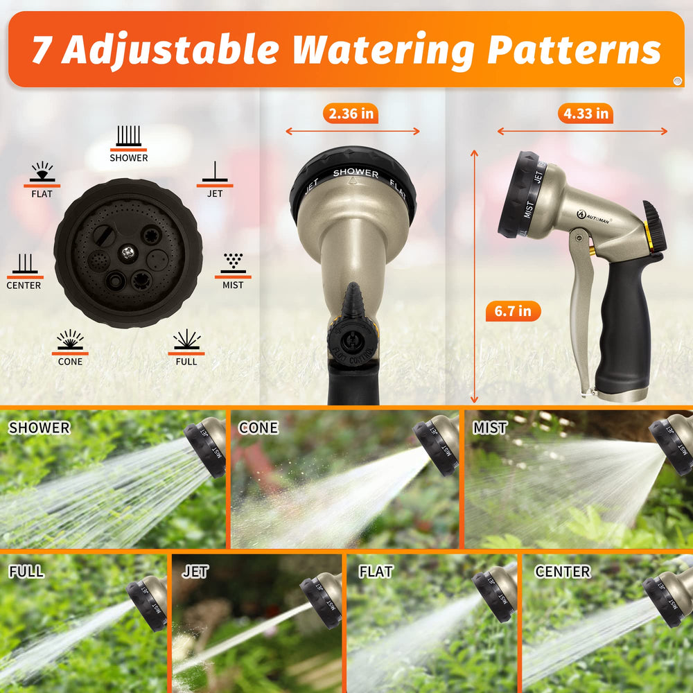 AUTOMAN Garden Hose Nozzle showing ergonomic handle