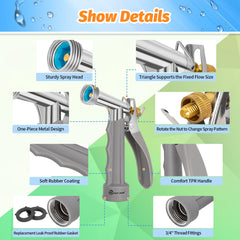 AUTOMAN Garden Hose Nozzle side view showing ergonomic design