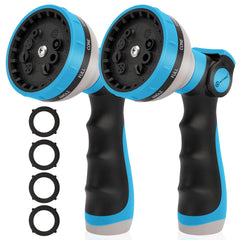 AUTOMAN Garden Hose Nozzle Sprayer front view, blue color