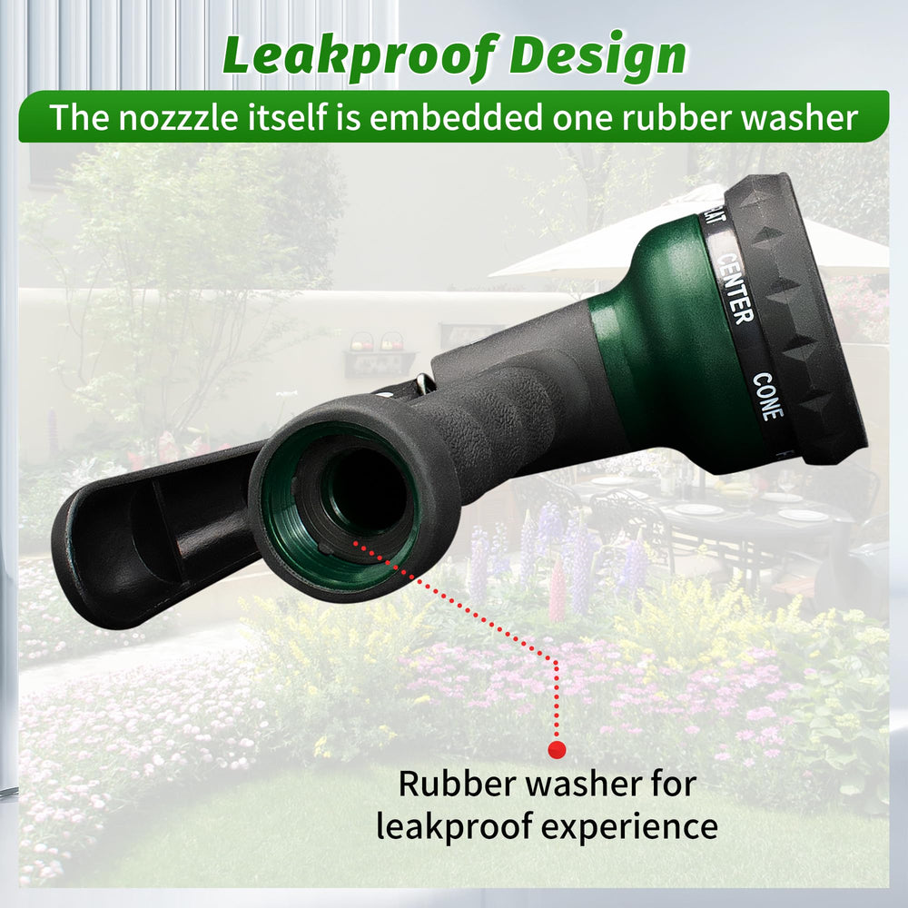 AUTOMAN Garden Hose Nozzle with rubber seal for leak-free operation