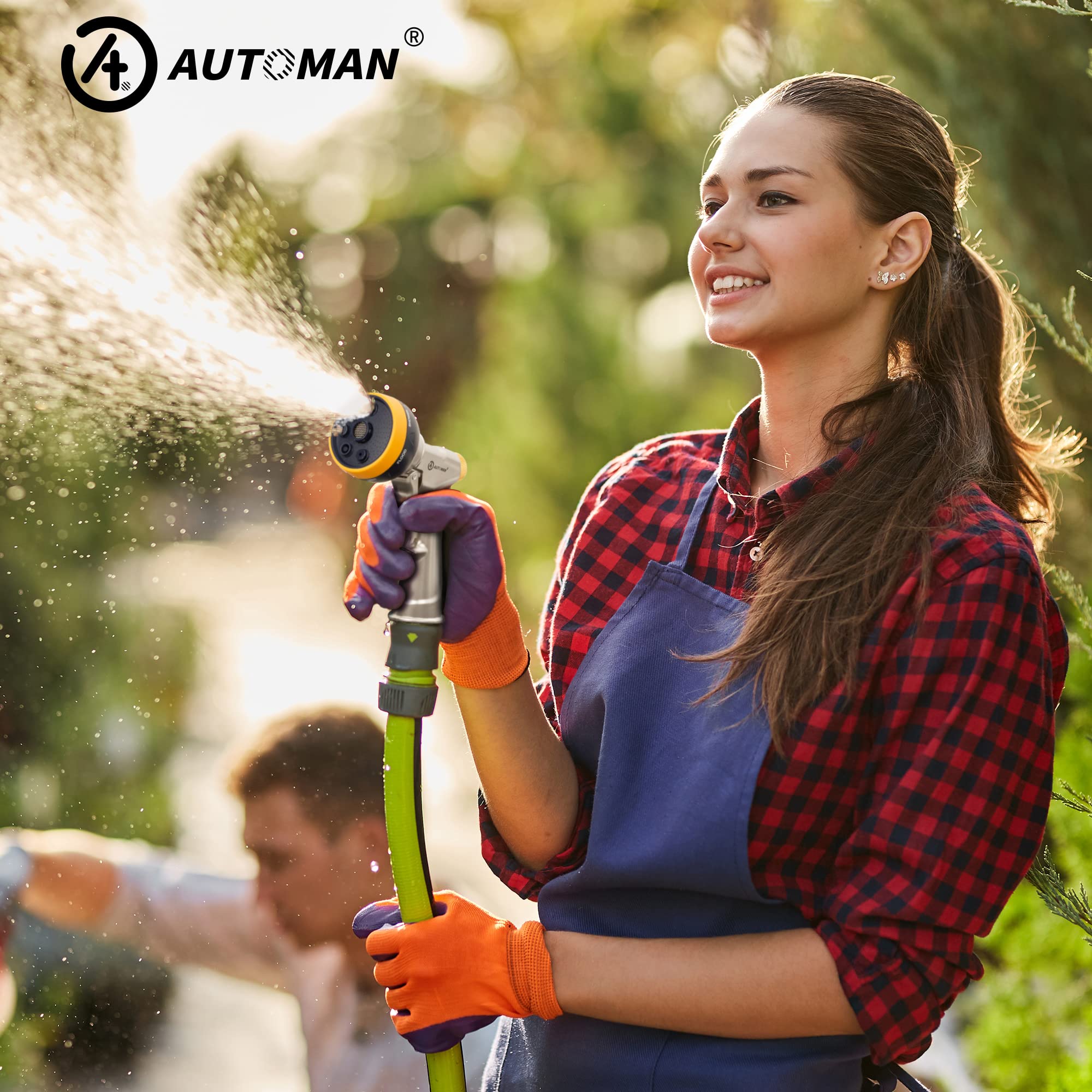 AUTOMAN garden nozzle with included rubber gaskets