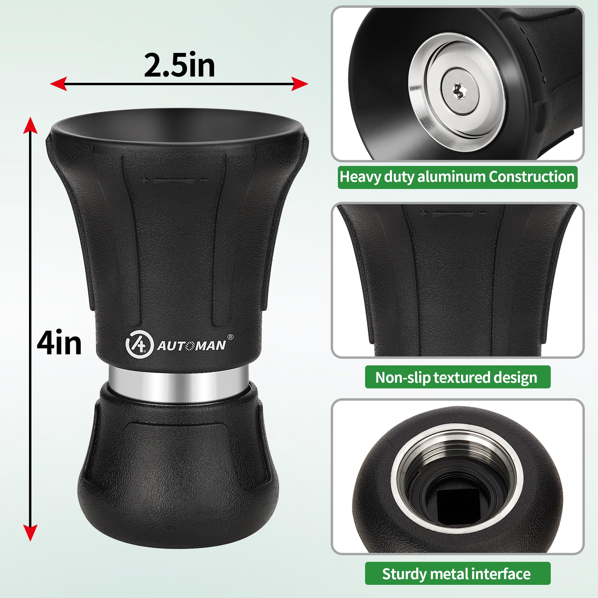 AUTOMAN hose nozzle showing adjustable spray patterns