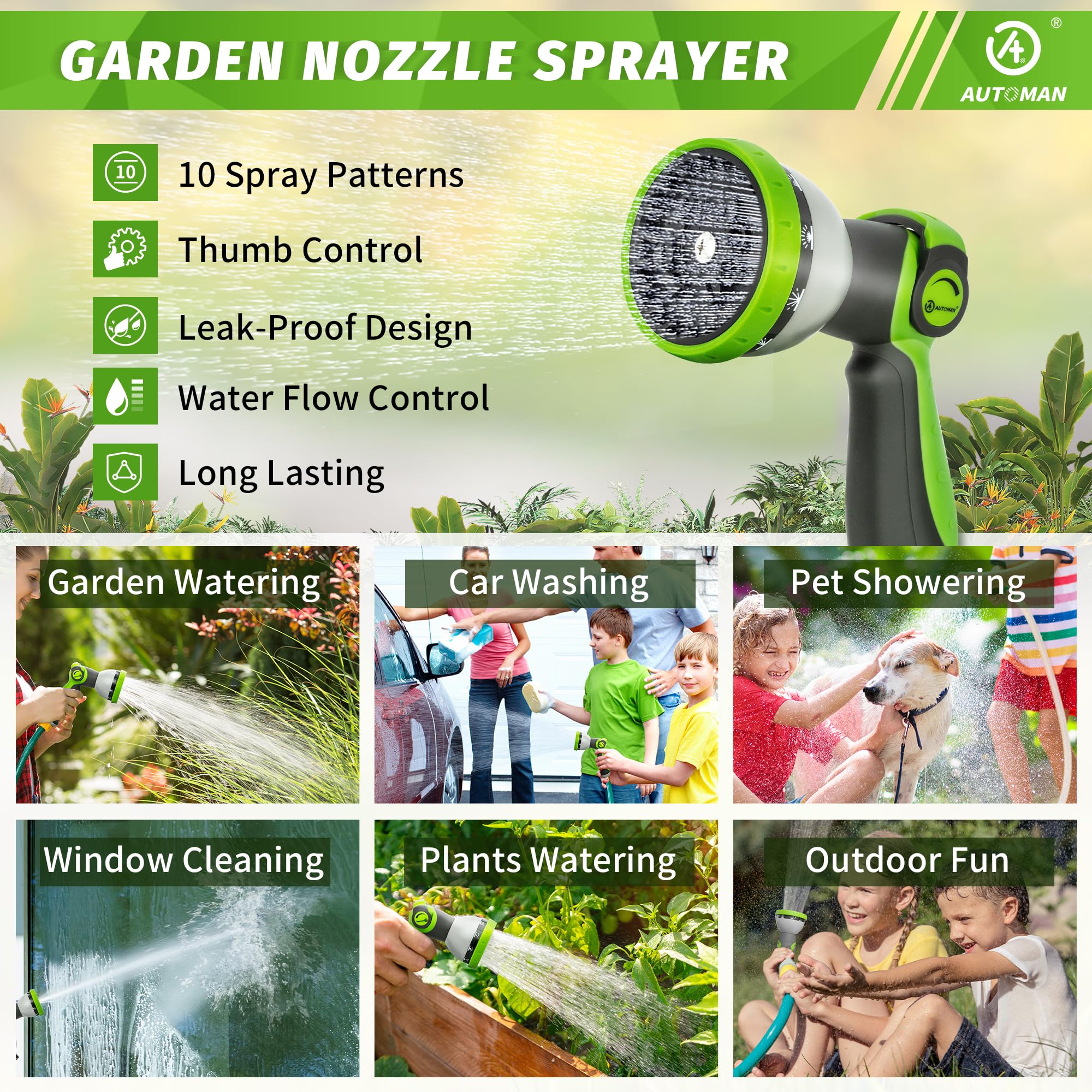 AUTOMAN nozzles with extra rubber washers