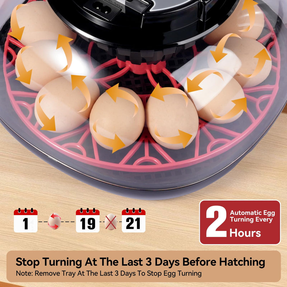 Automatic egg turning mechanism in Humorrap incubator