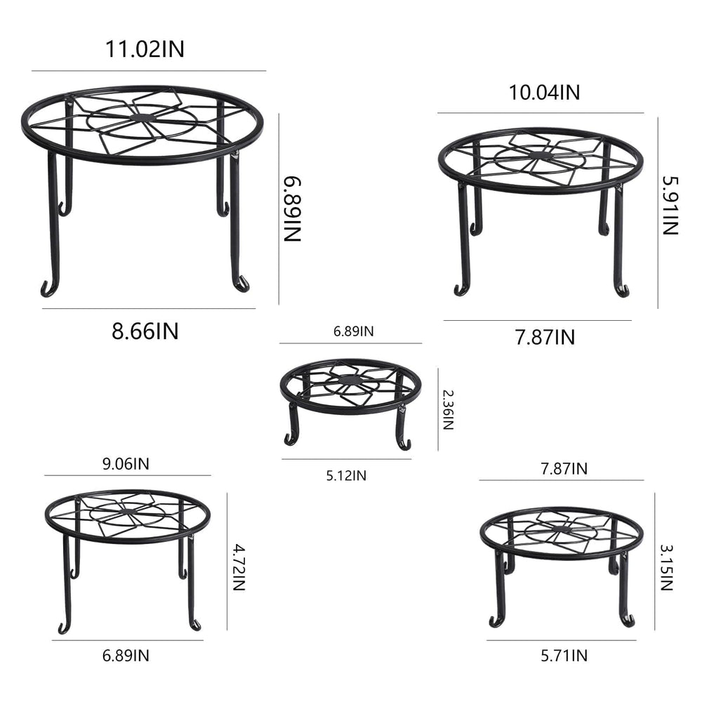 Autopromake plant stand featuring 10-inch diameter, black finish