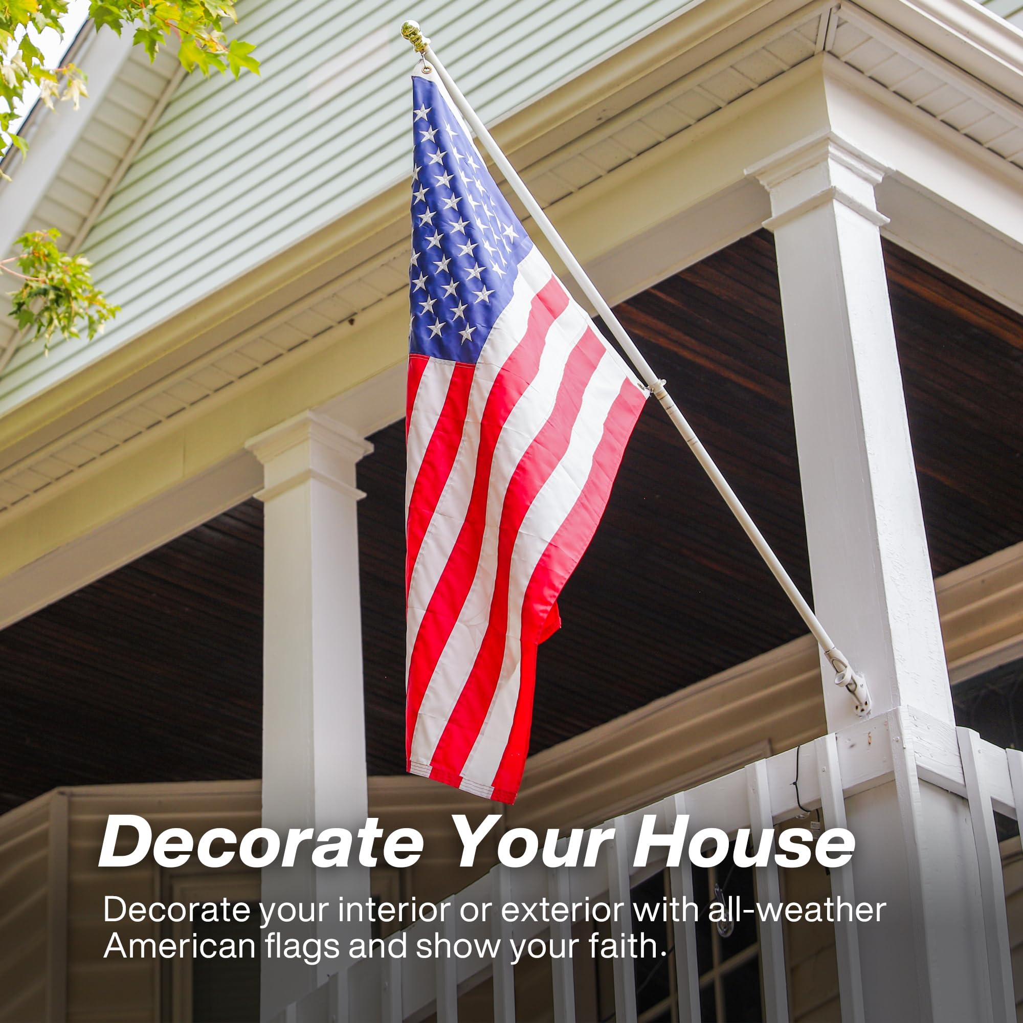 AUYRE American Flag 2.5x4 ft in a patriotic display