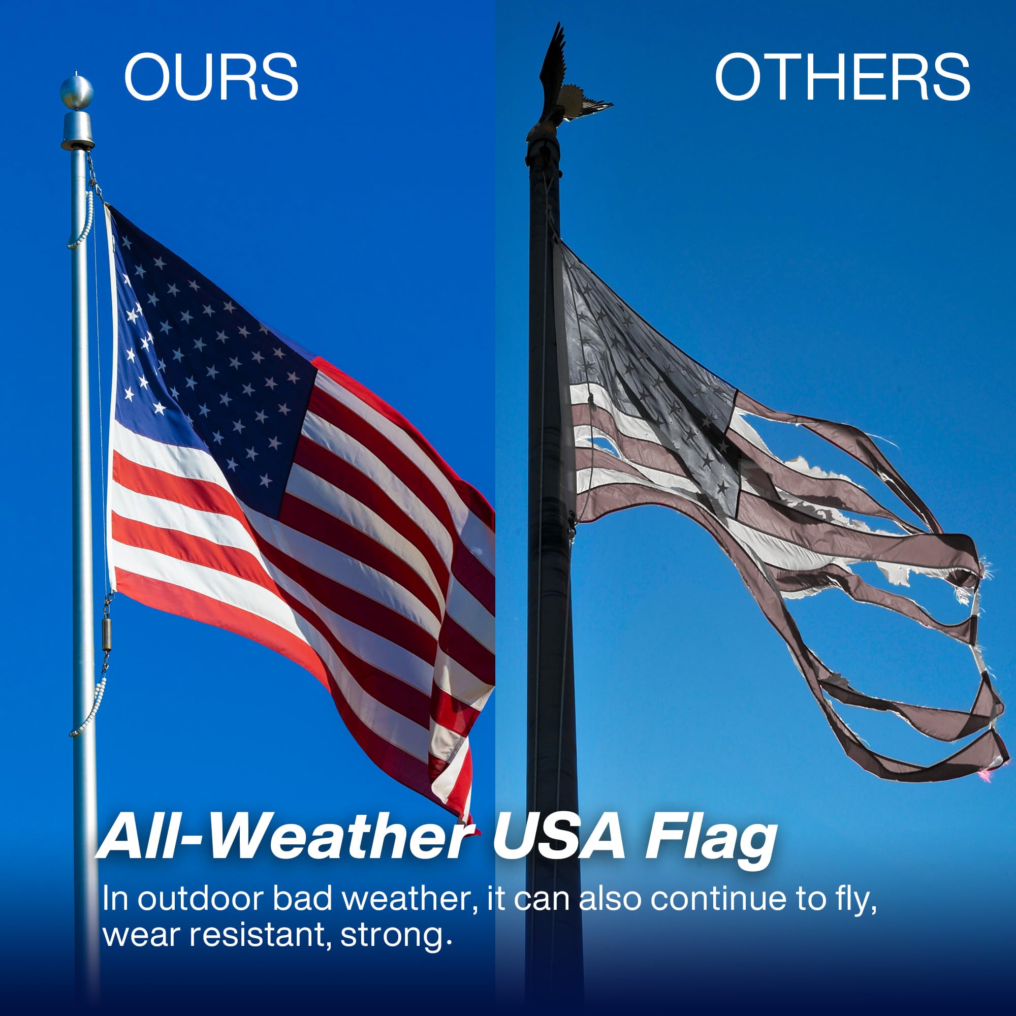 AUYRE American Flag 4x6 ft folded for storage