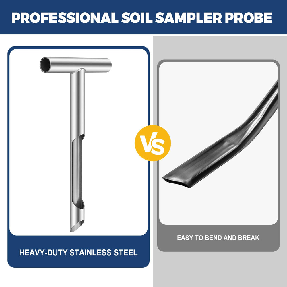 AUZEKER soil probe in use for garden soil sampling