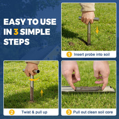AUZEKER soil sampler measuring 12 inches in length