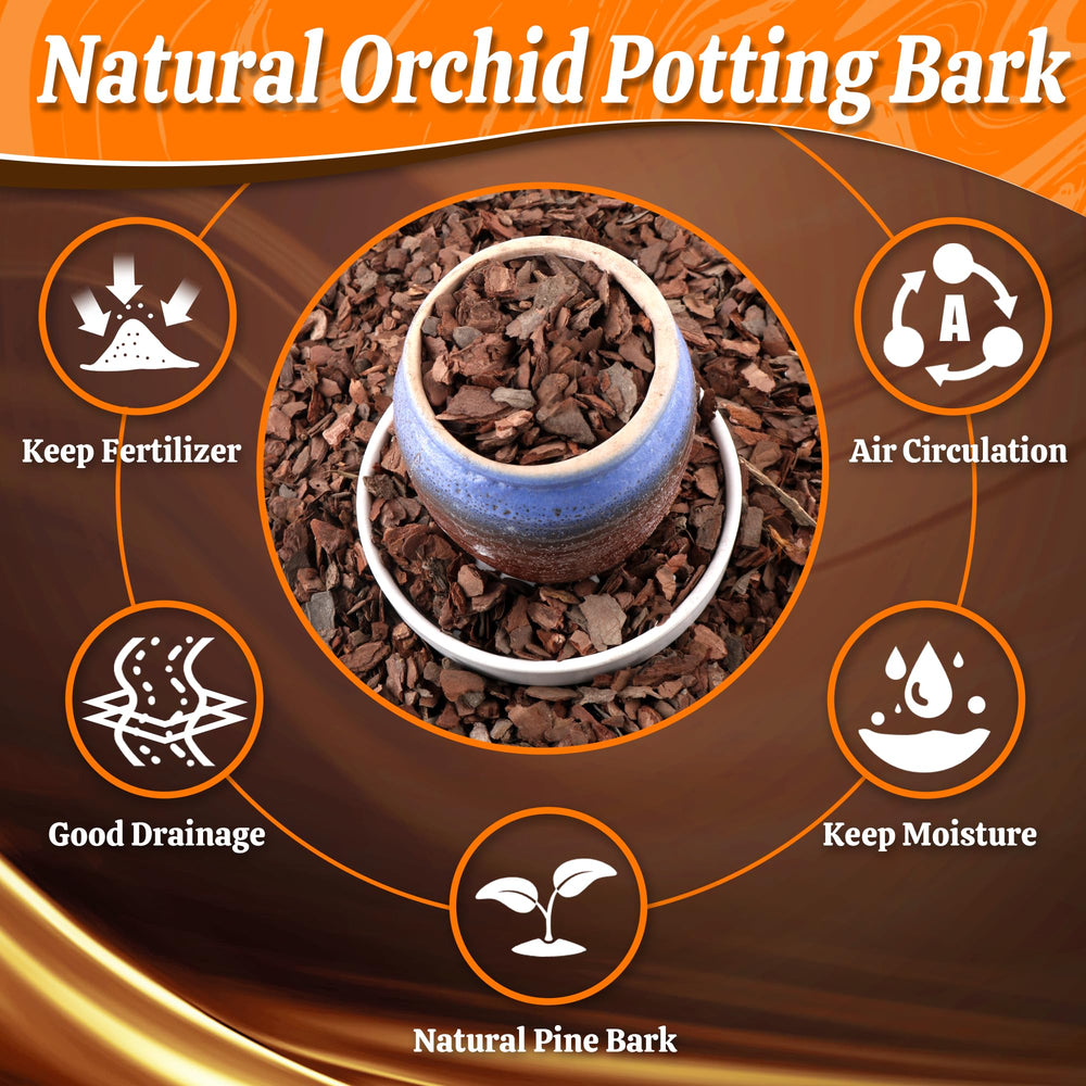 Avalution Orchid Potting Bark 3QT close-up of pine bark