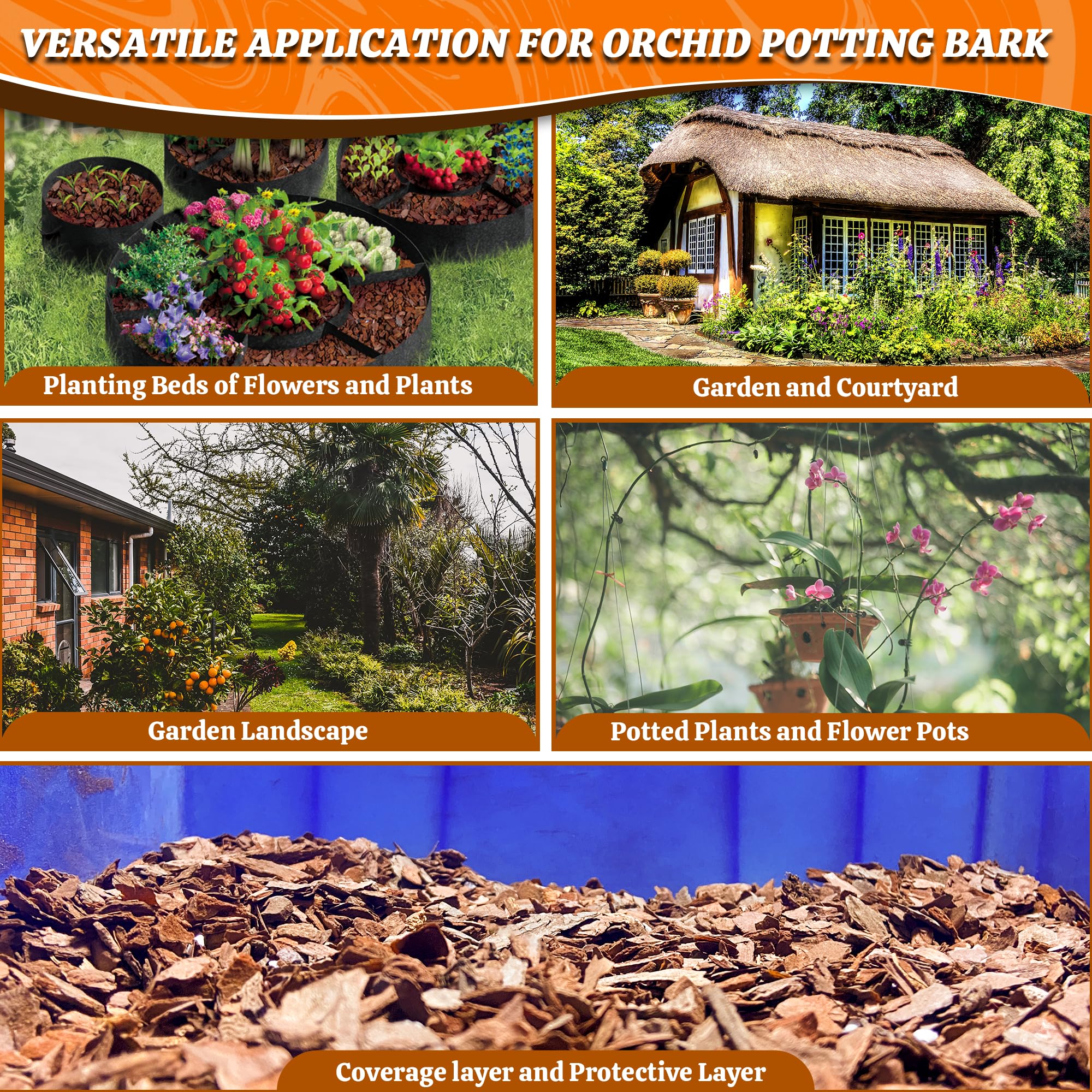 Avalution Orchid Potting Bark 3QT packaging with safety warnings