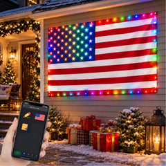 Avatar Controls Lighted American Flag 3x5 FT front view