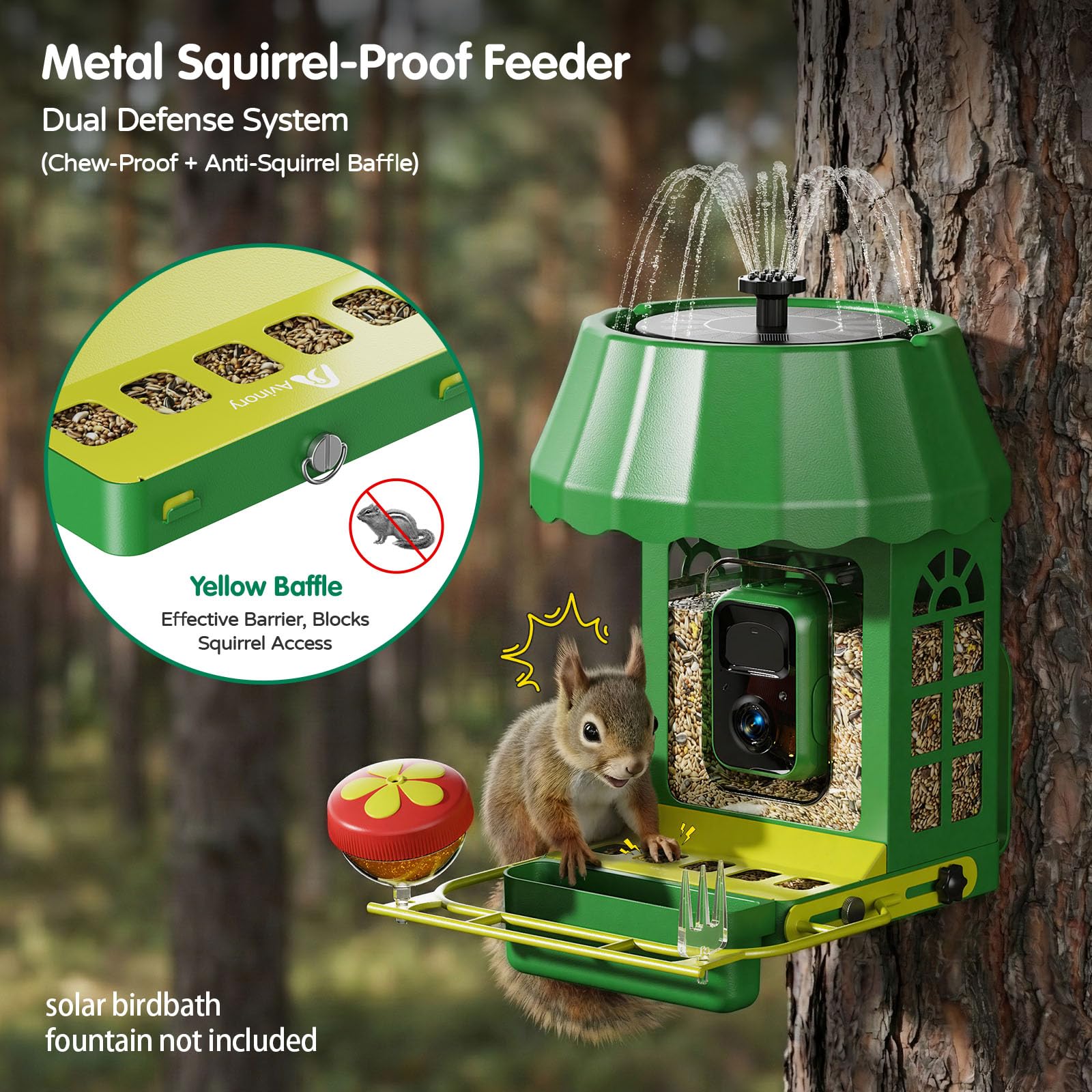 Avinory Smart Bird Feeder installation kit components