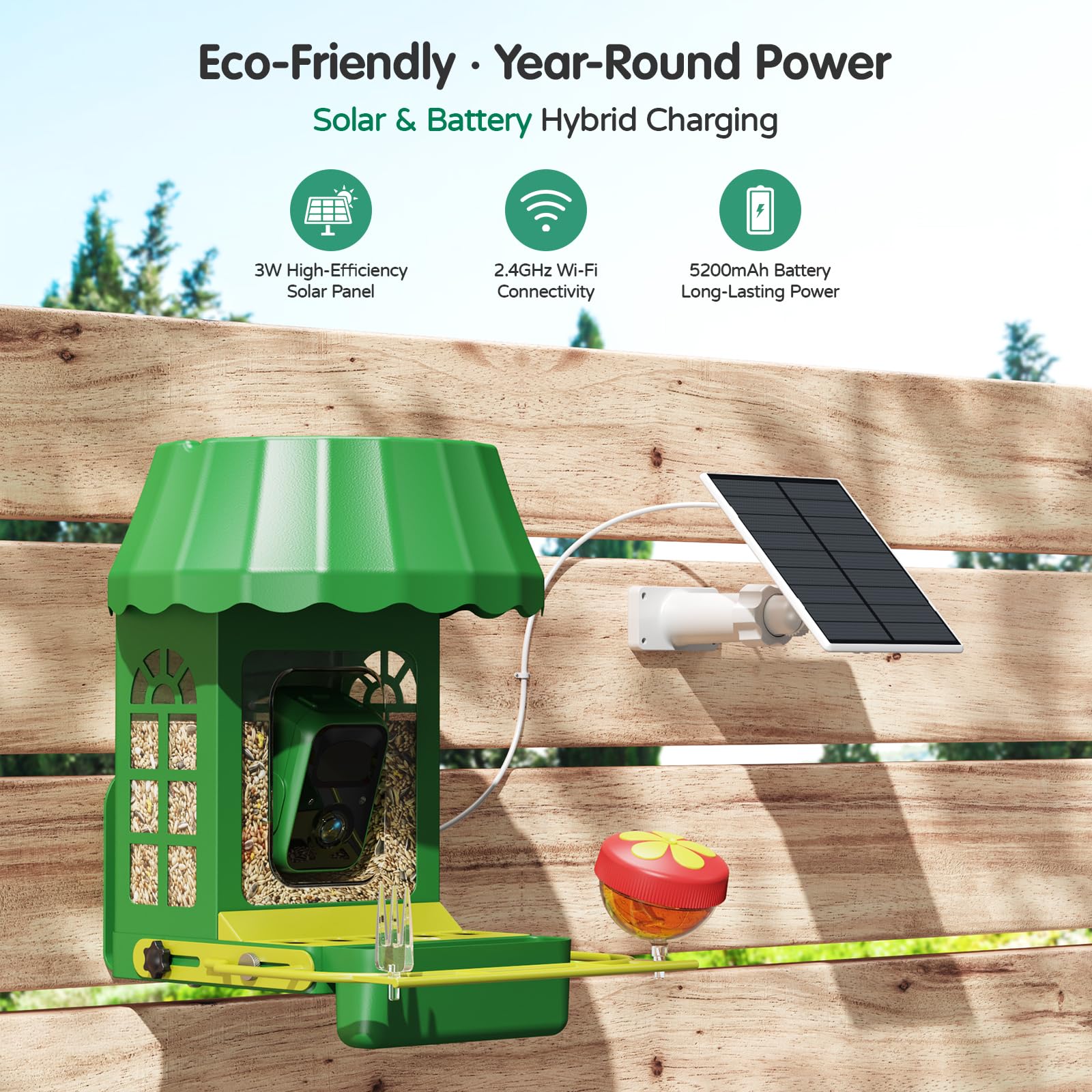 Avinory Smart Bird Feeder with night vision feature