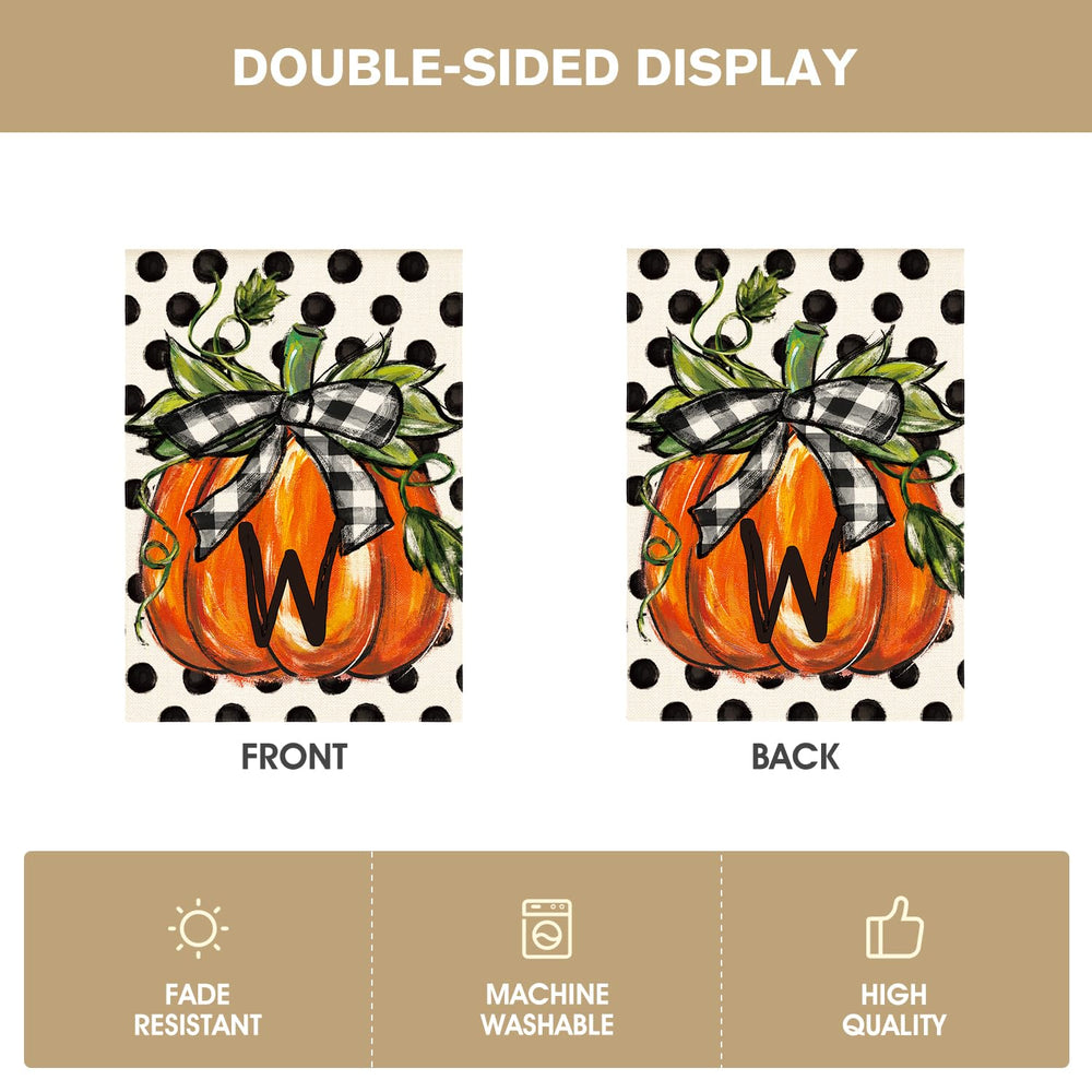 AVOIN colorlife Fall Monogram Letter W House Flag packaging