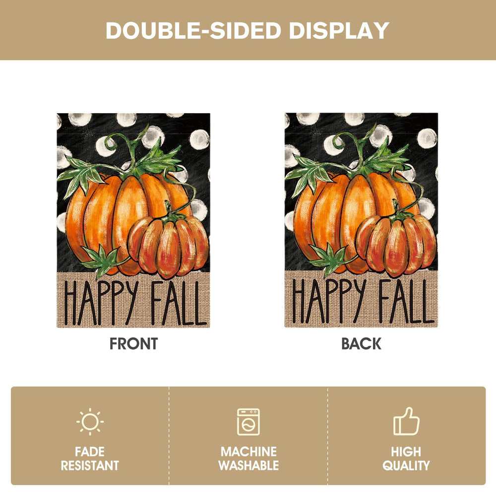 AVOIN colorlife Happy Fall Pumpkin House Flag packaging