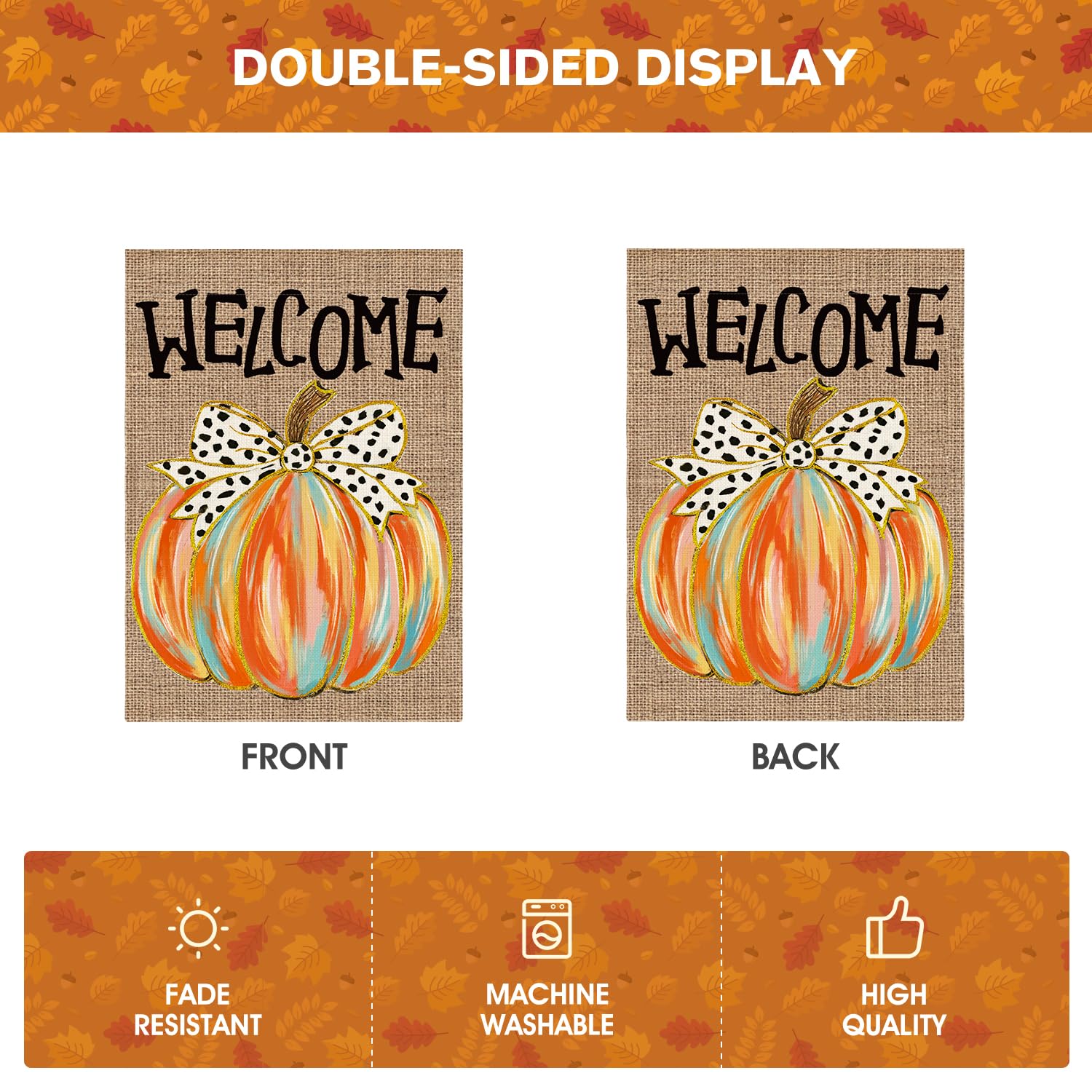 AVOIN colorlife Welcome Fall House Flag packaging details