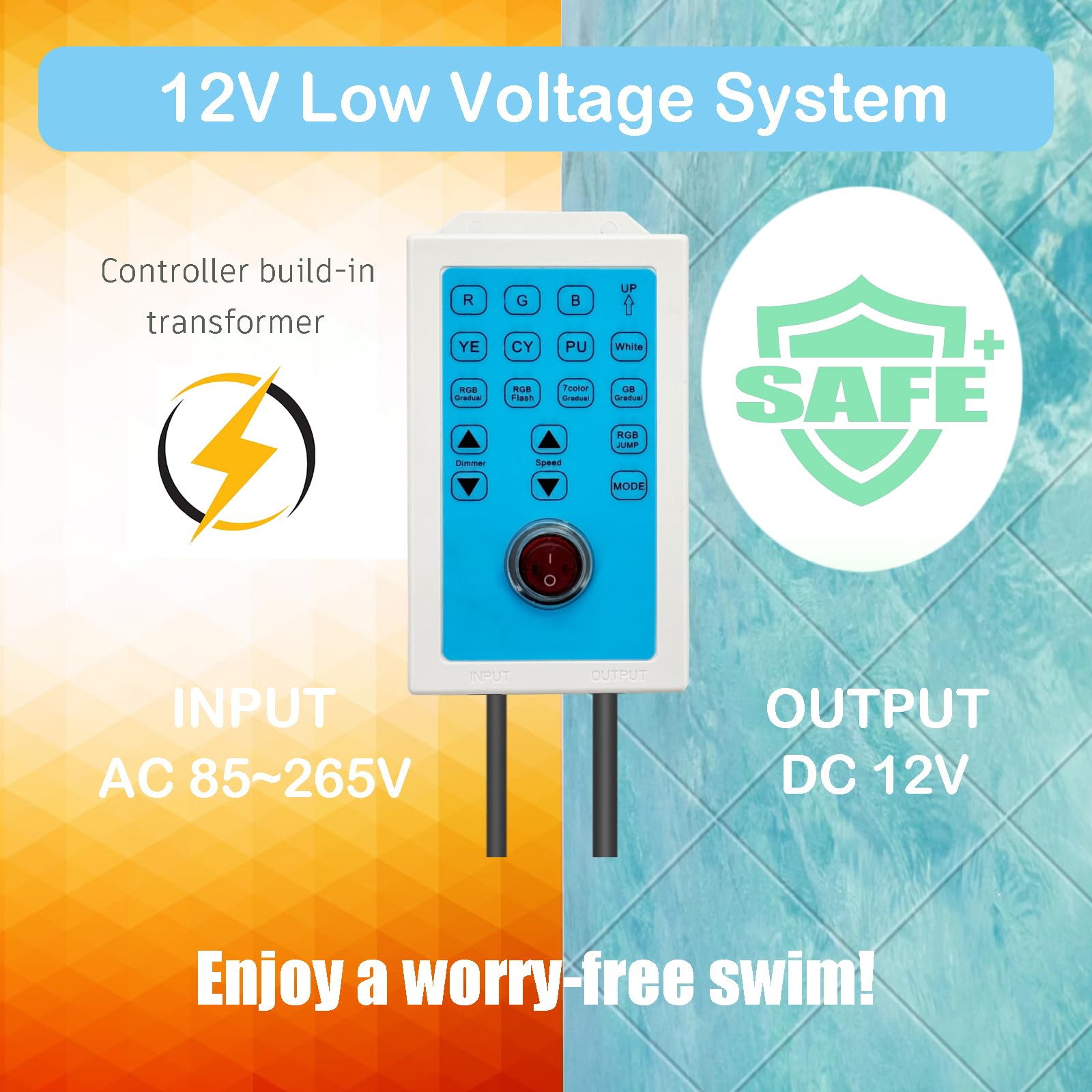 Awanhe Pool Light LED controller close-up