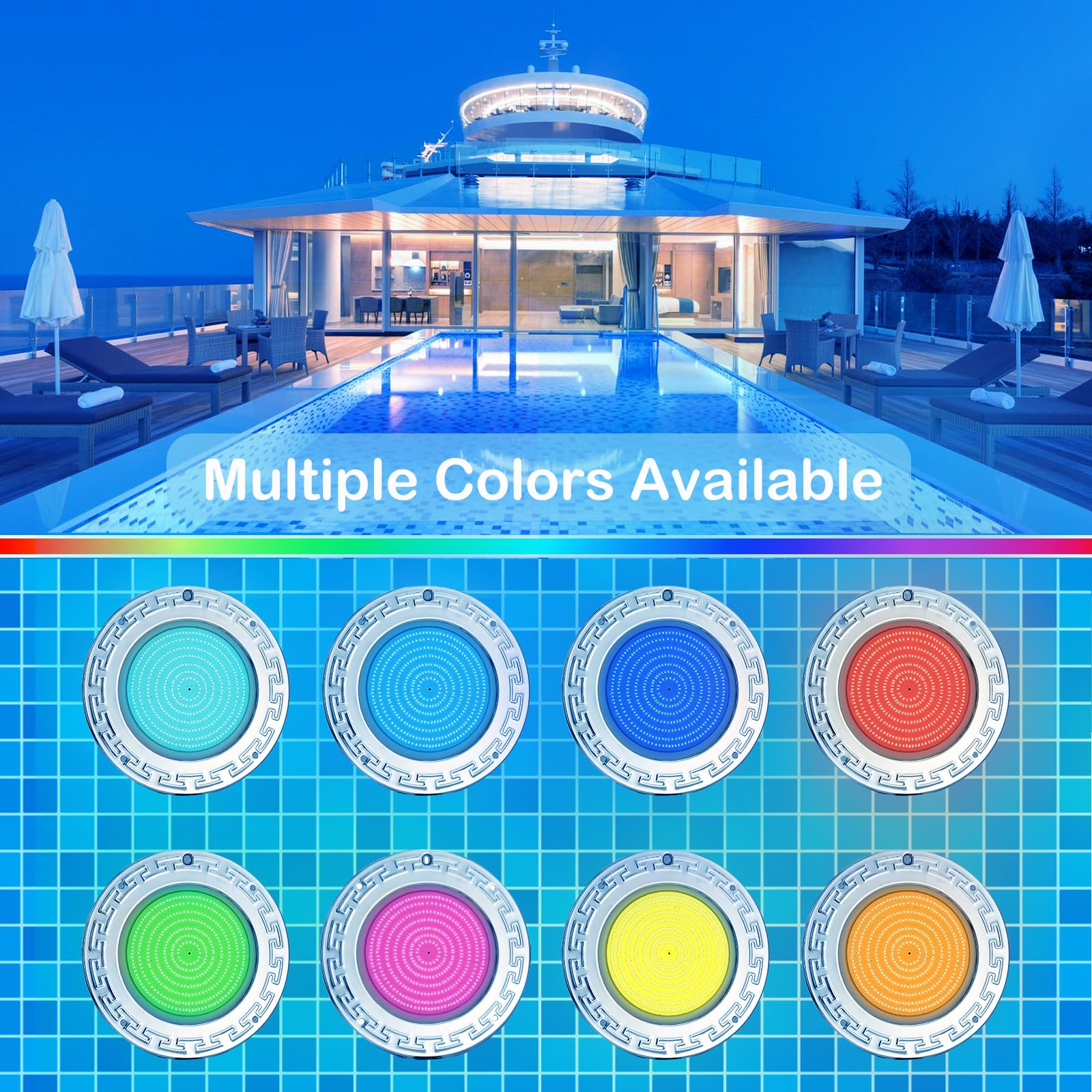 Awanhe Pool Light with 50ft cord and stainless steel finish