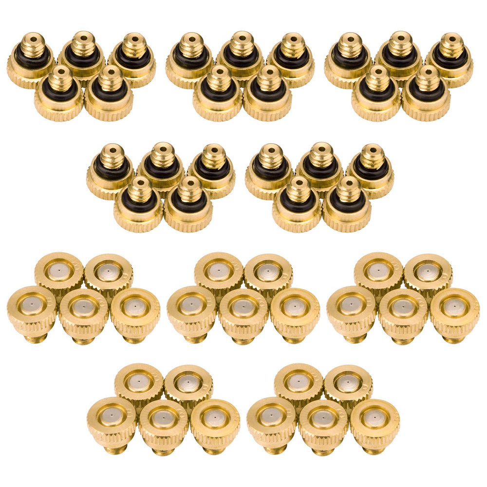 Awpeye 50Pcs Brass Mister Nozzles front view