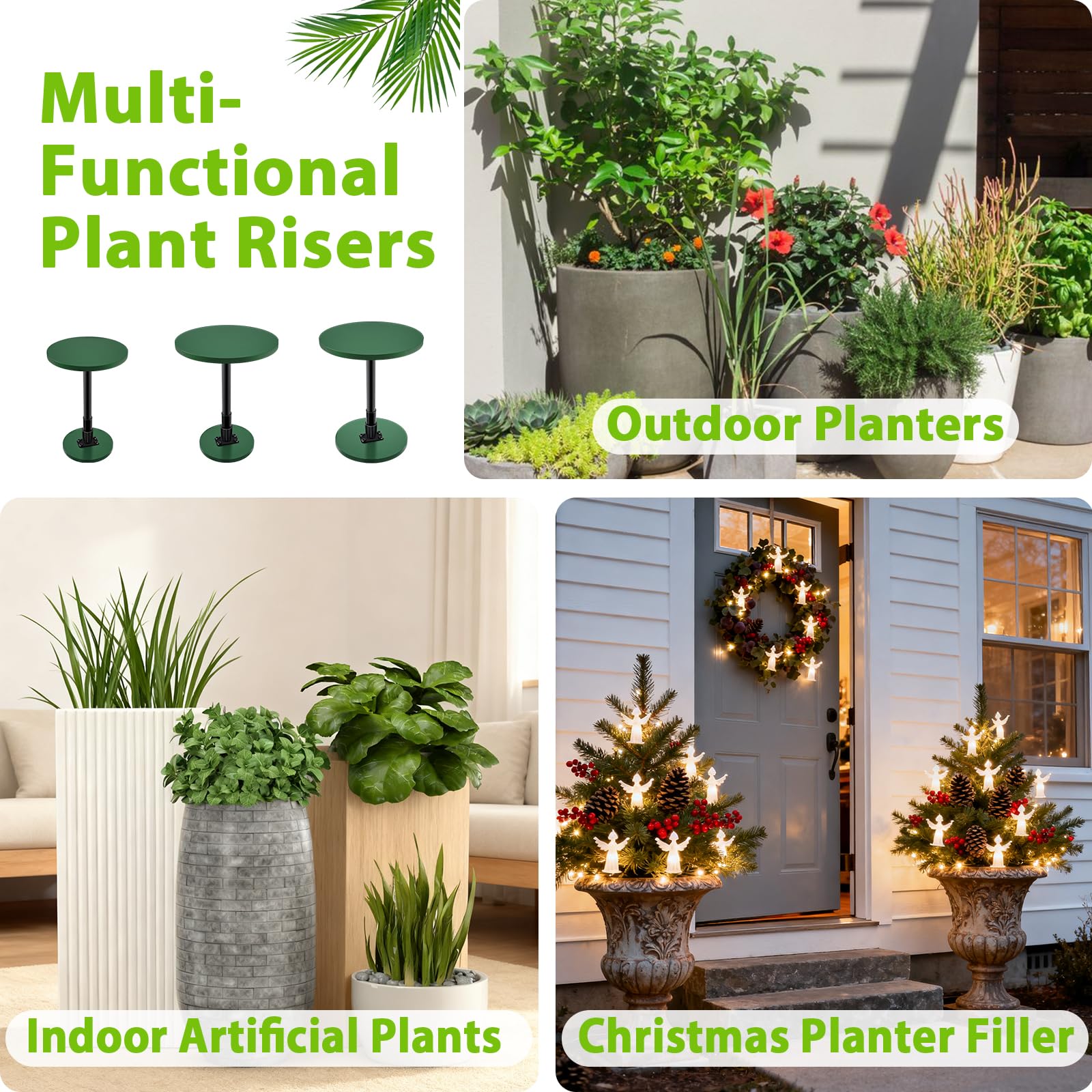 Axcoix Plant Riser in a home garden setting