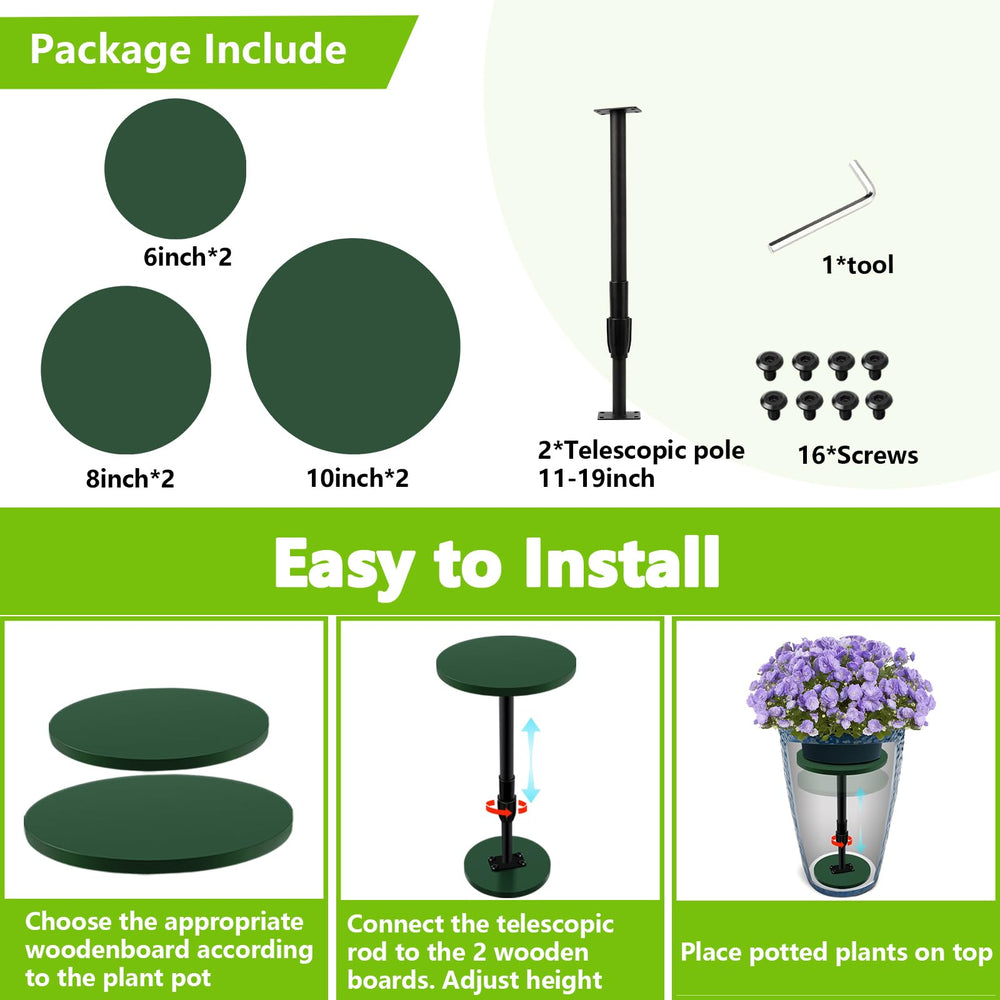 Axcoix Plant Riser with green finish