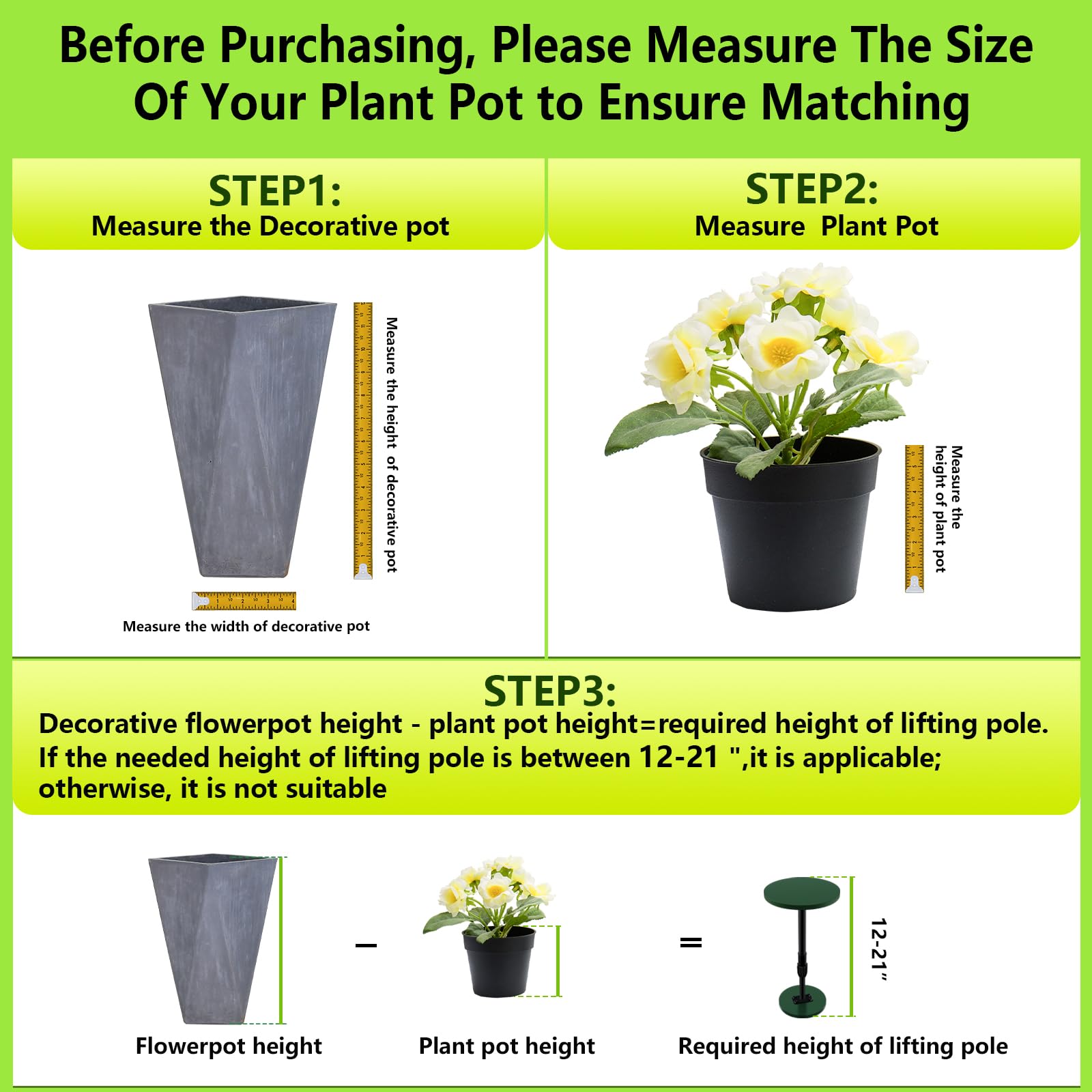 Axcoix Plant Riser with potted plants