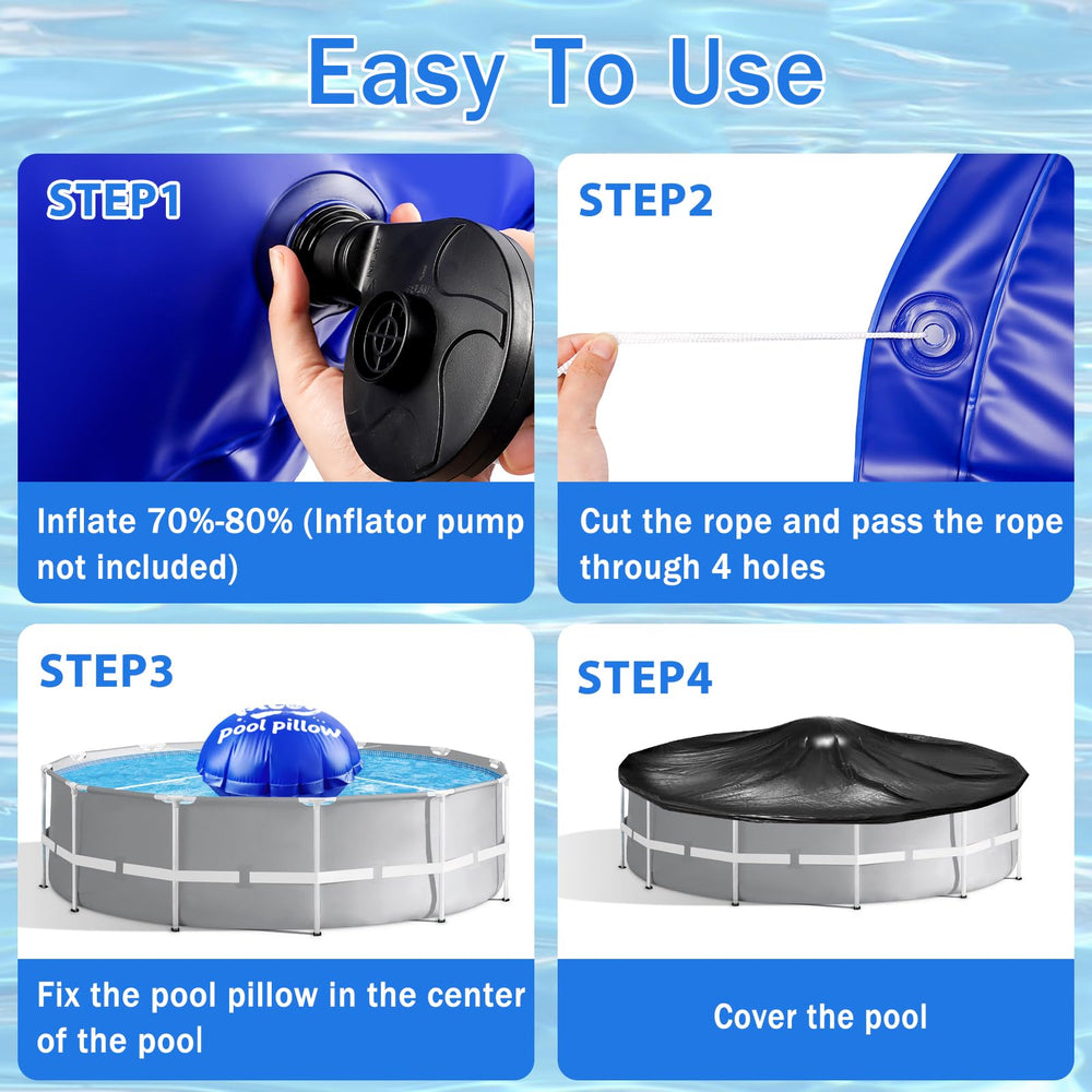 Axcoix Pool Pillow measuring 5x5 FT with ropes