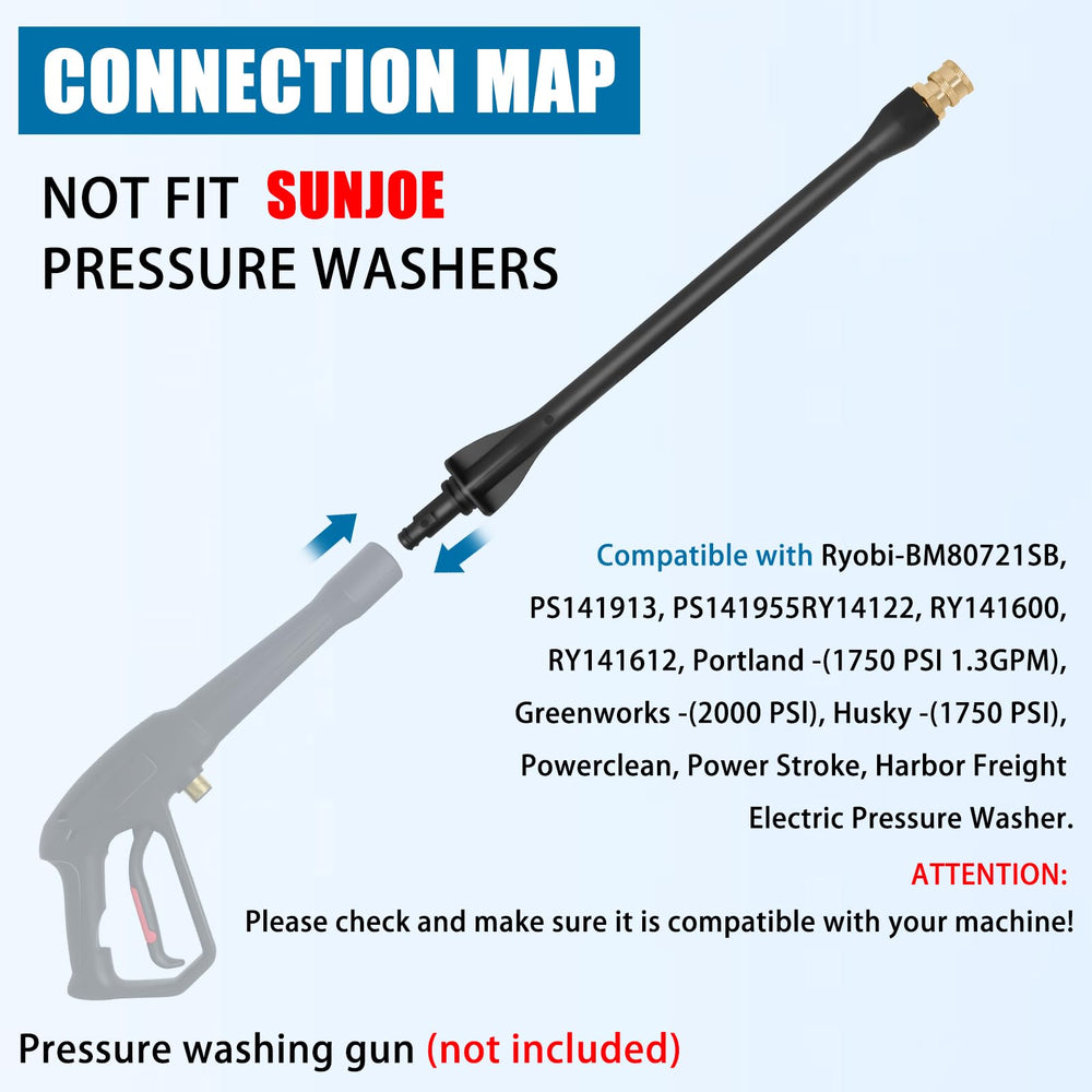 Axfvd pressure washer wand in use on a driveway