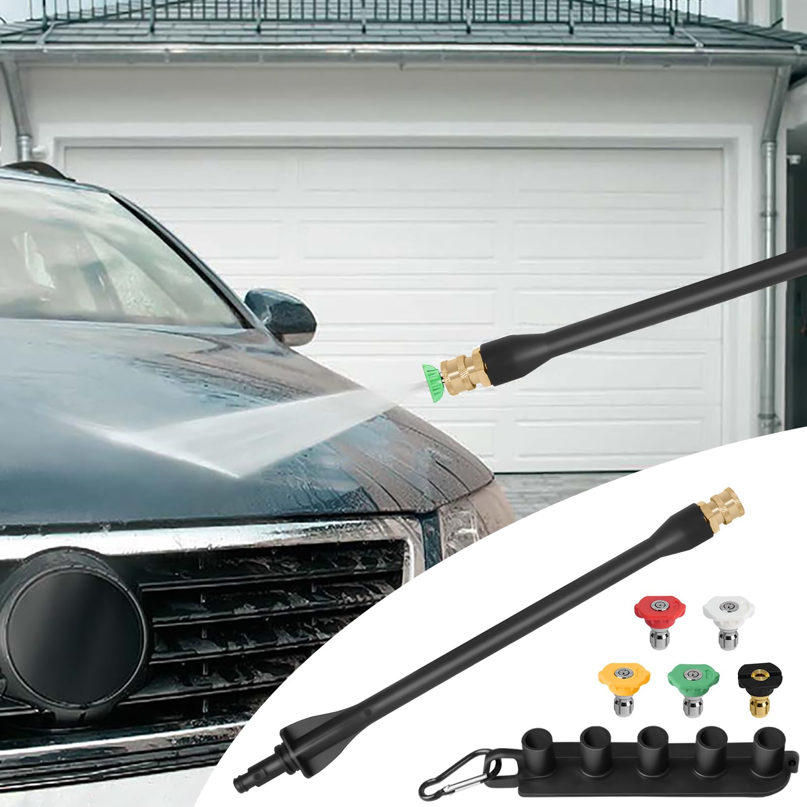 Axfvd Pressure Washer Wand with tips holder and nozzles