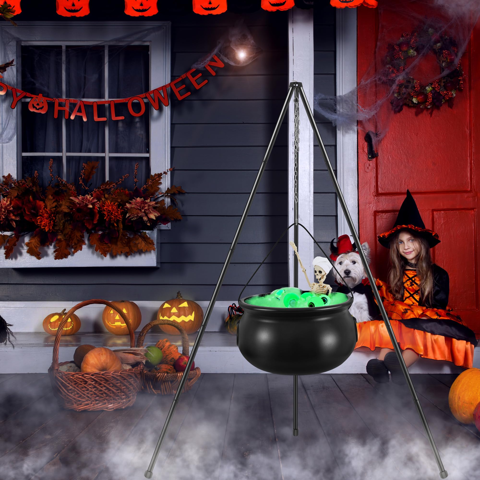 AYGXU Halloween cauldron with decorative elements