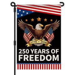 Aymolas 250th Anniversary USA Garden Flag front view 12x18 inch