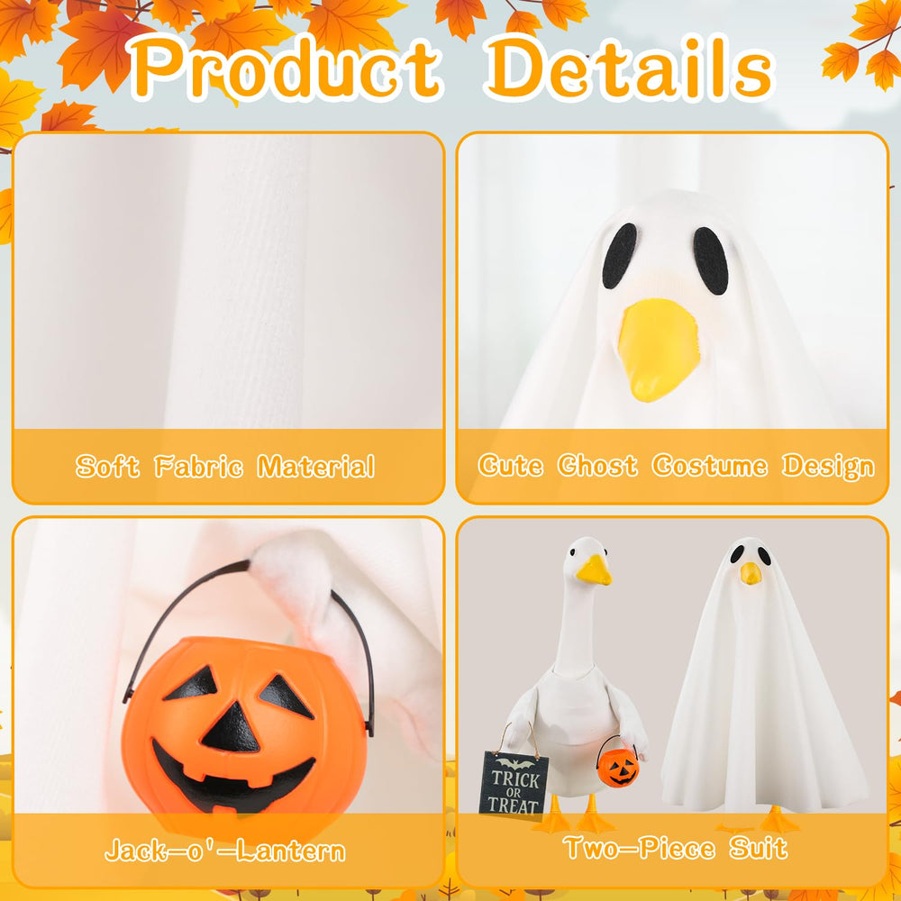 Aymolas Halloween Goose Costume back view highlighting the white fabric