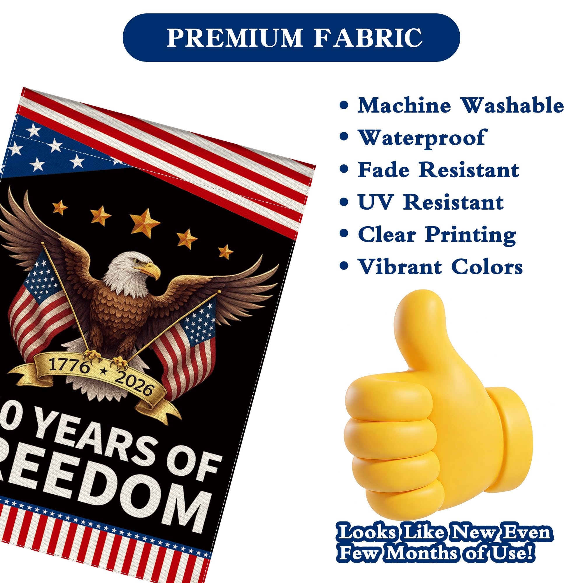 Aymolas USA Garden Flag with vibrant colors