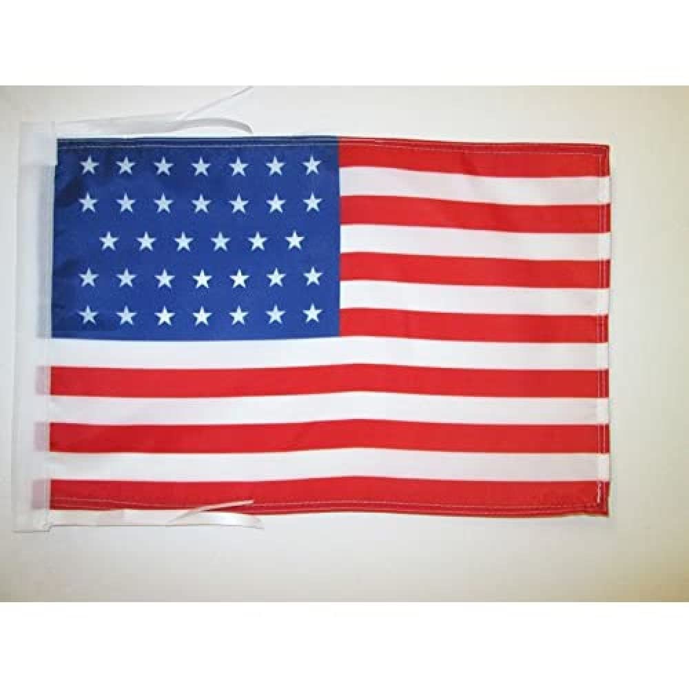 AZ FLAG 34 stars American historical flag front view, 18 x 12 inches