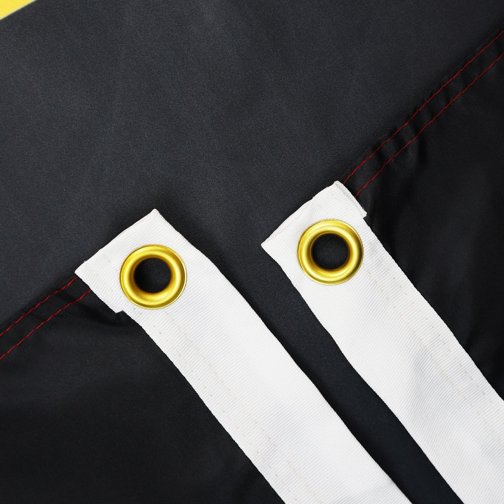 AZ FLAG Belgium Flag 5x8 ft showing brass eyelets for hanging