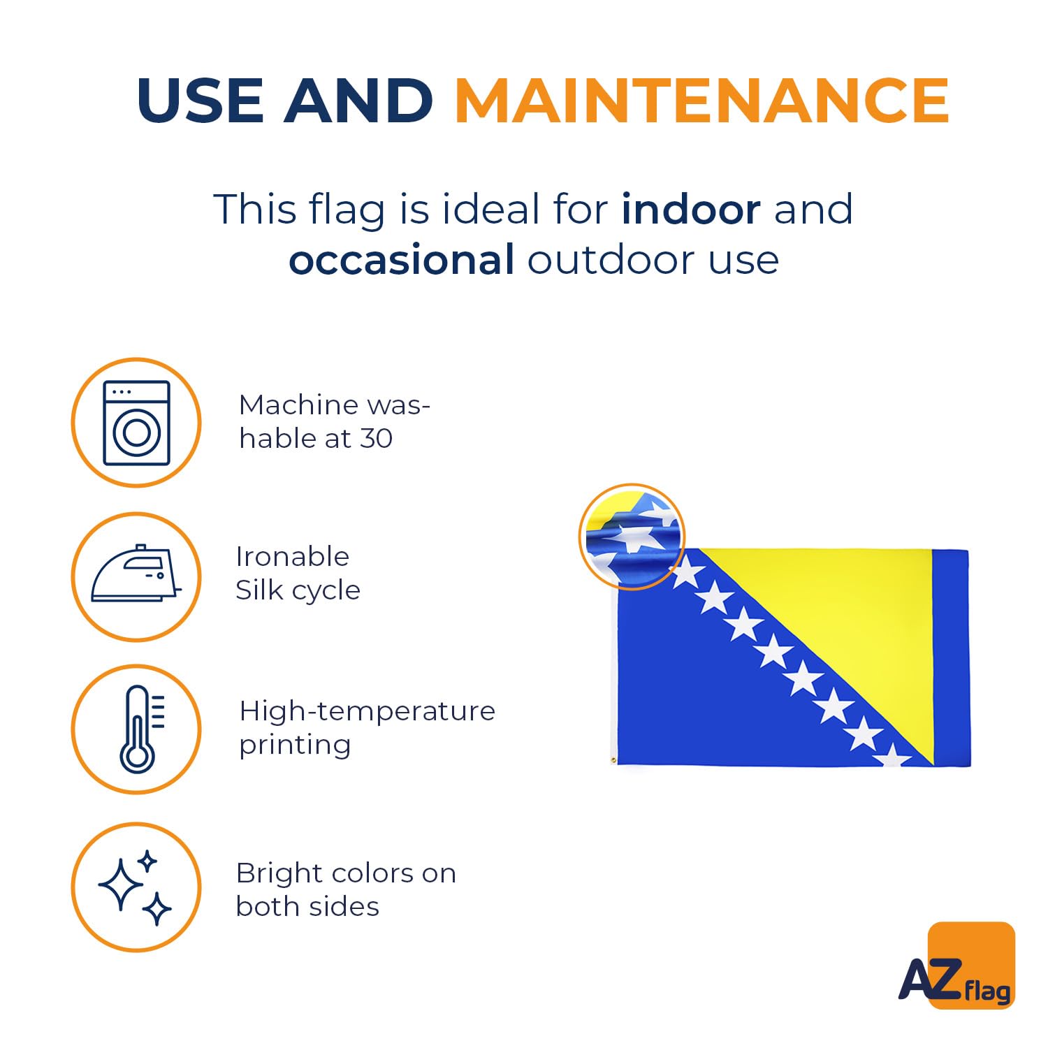 AZ FLAG Bosnia and Herzegovina Flag hanging in a room