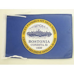 AZ FLAG Boston City Flag 12x18 inch front view with cords