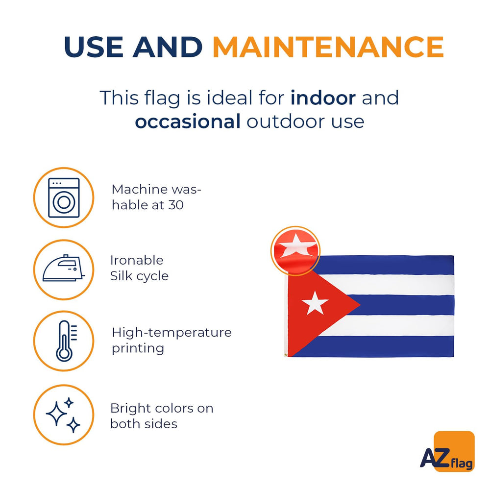 AZ FLAG Cuba Flag showing reinforced seams and edges