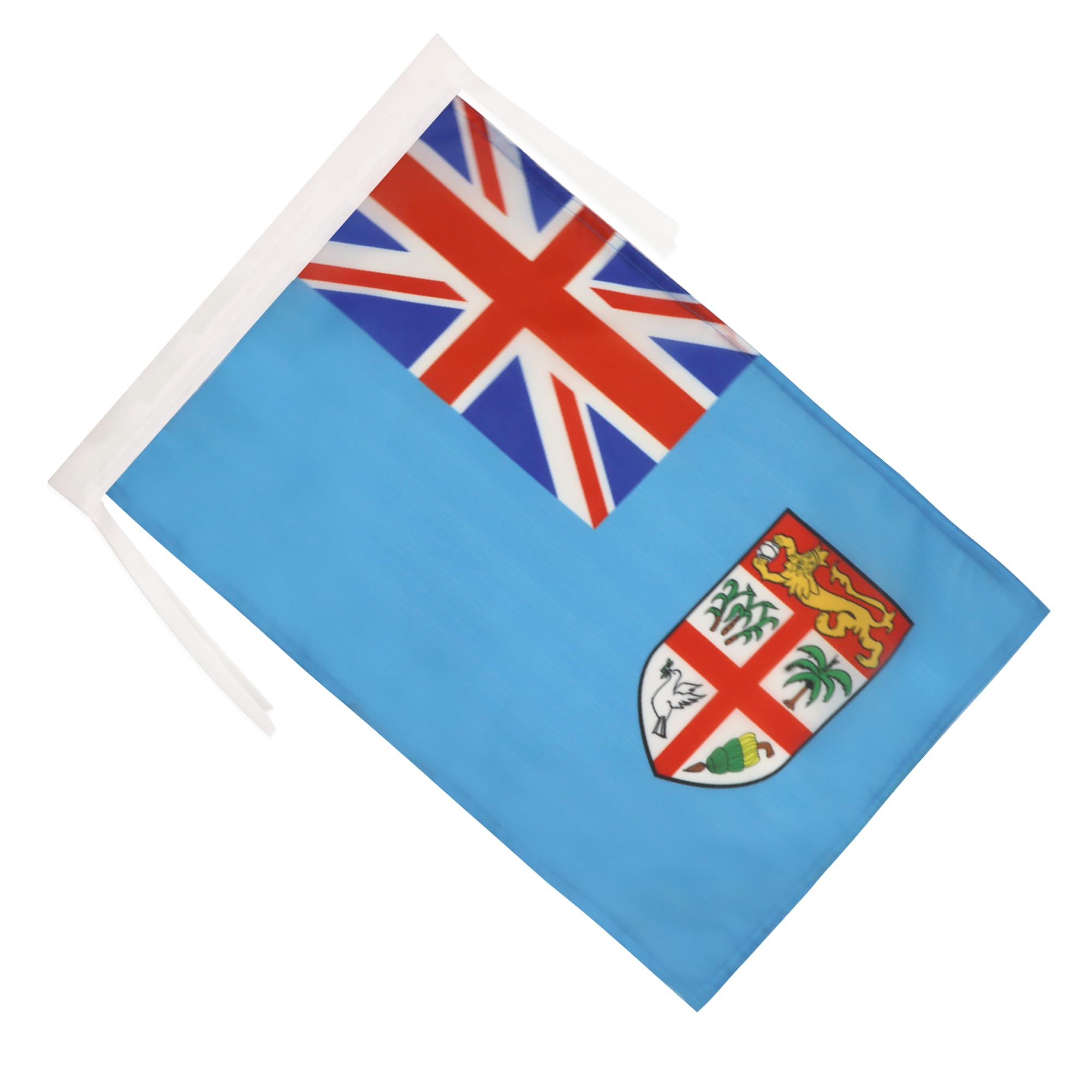 AZ FLAG Fiji Flag hanging with open top and bottom cords